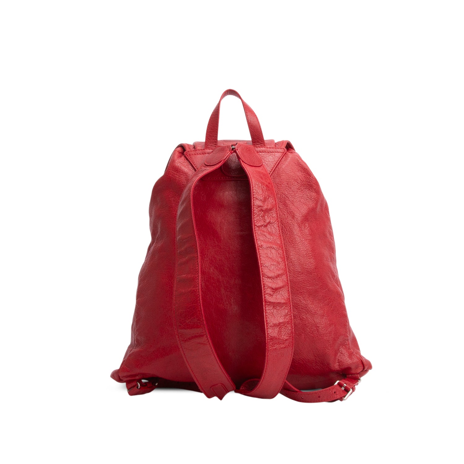 Balenciaga Red Agneau Classic Hardware S Traveler Backpack