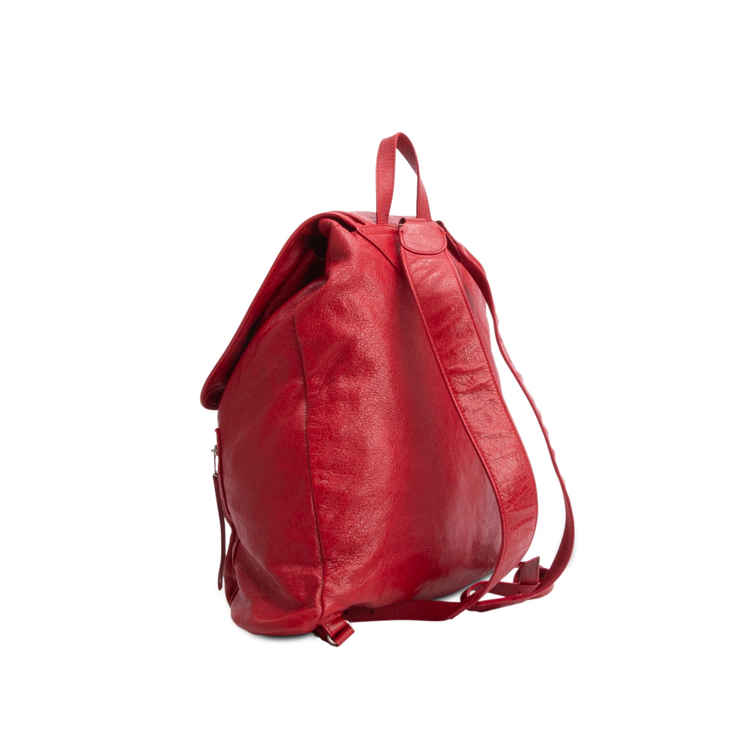 Balenciaga Red Agneau Classic Hardware S Traveler Backpack