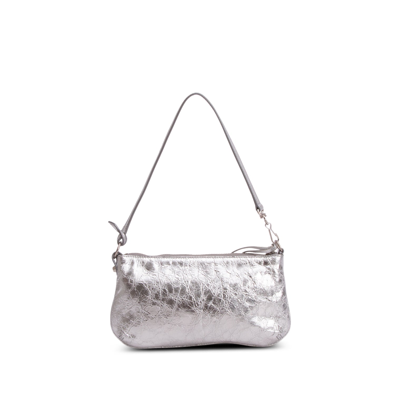 Balenciaga Silver Arena Lambskin Le City Pouch w/ Straps