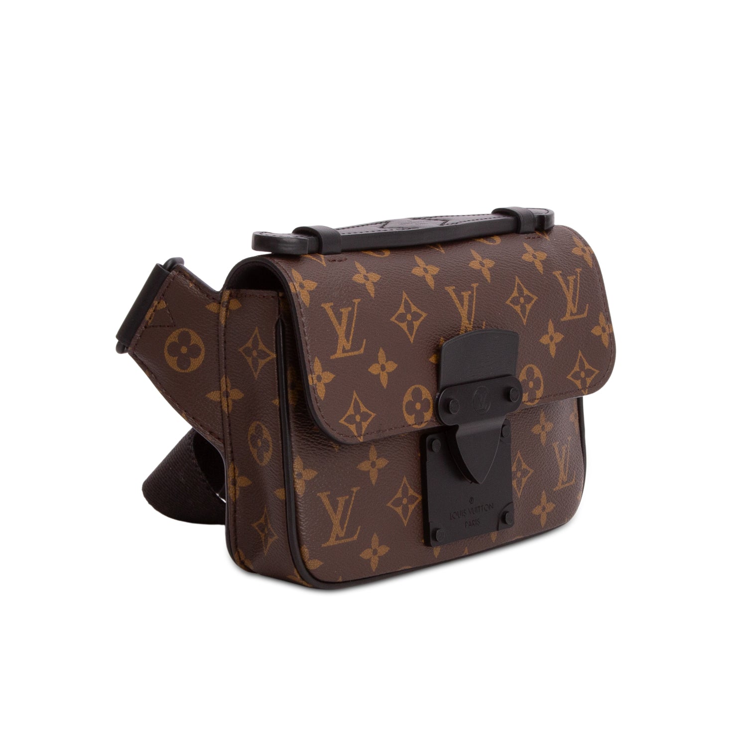 Louis Vuitton Monogram Macassar S Lock Sling Bag