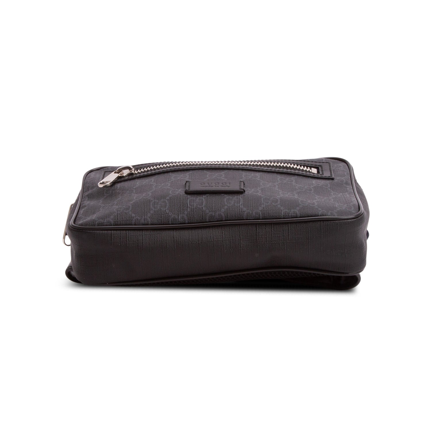 Gucci Black Soft GG Supreme Monogram Web Belt Bag