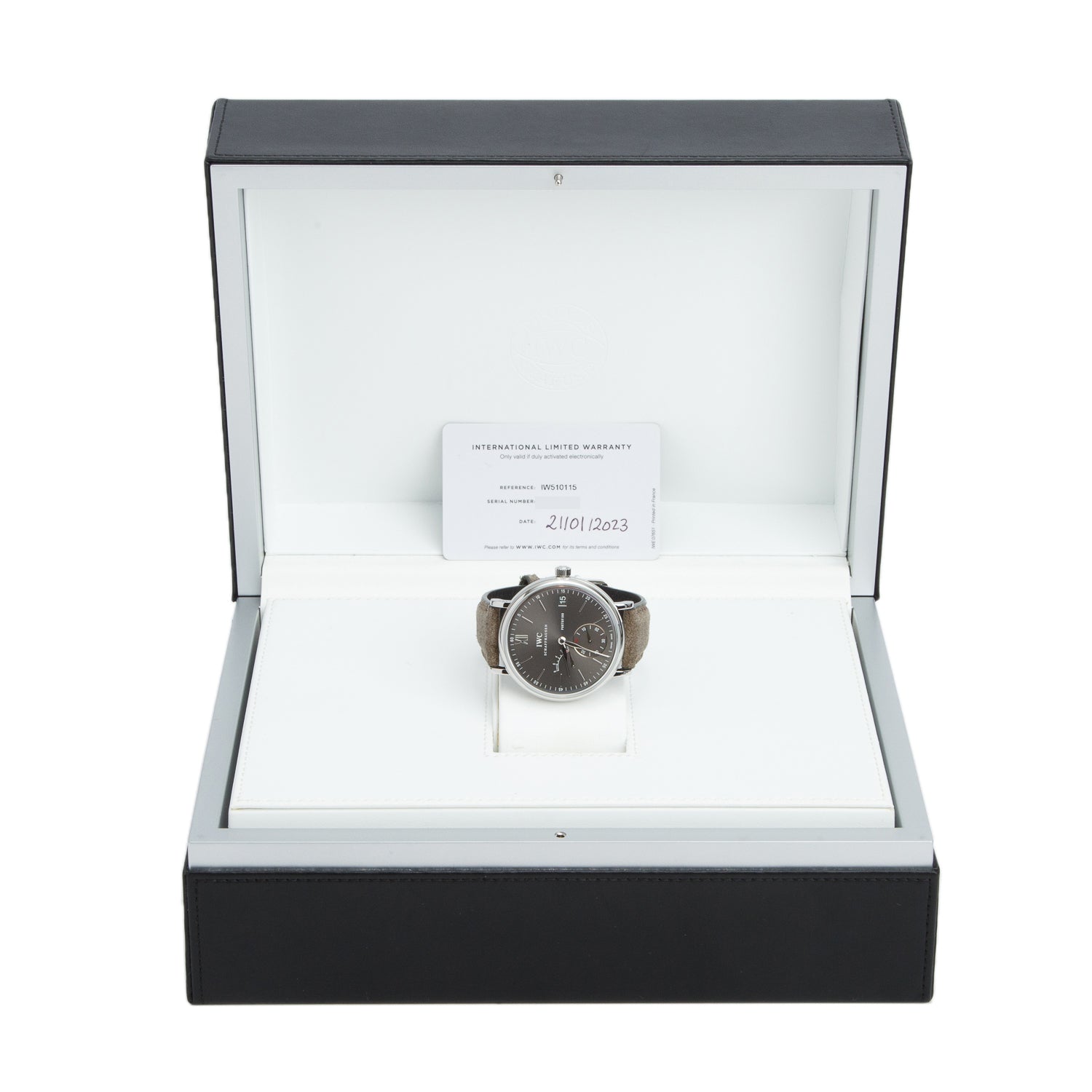IWC 2023 Stainless Steel Portofinio Hand-Wound 45 MM Manual Watch Grey Dial IW510115 w/ Box & Papers