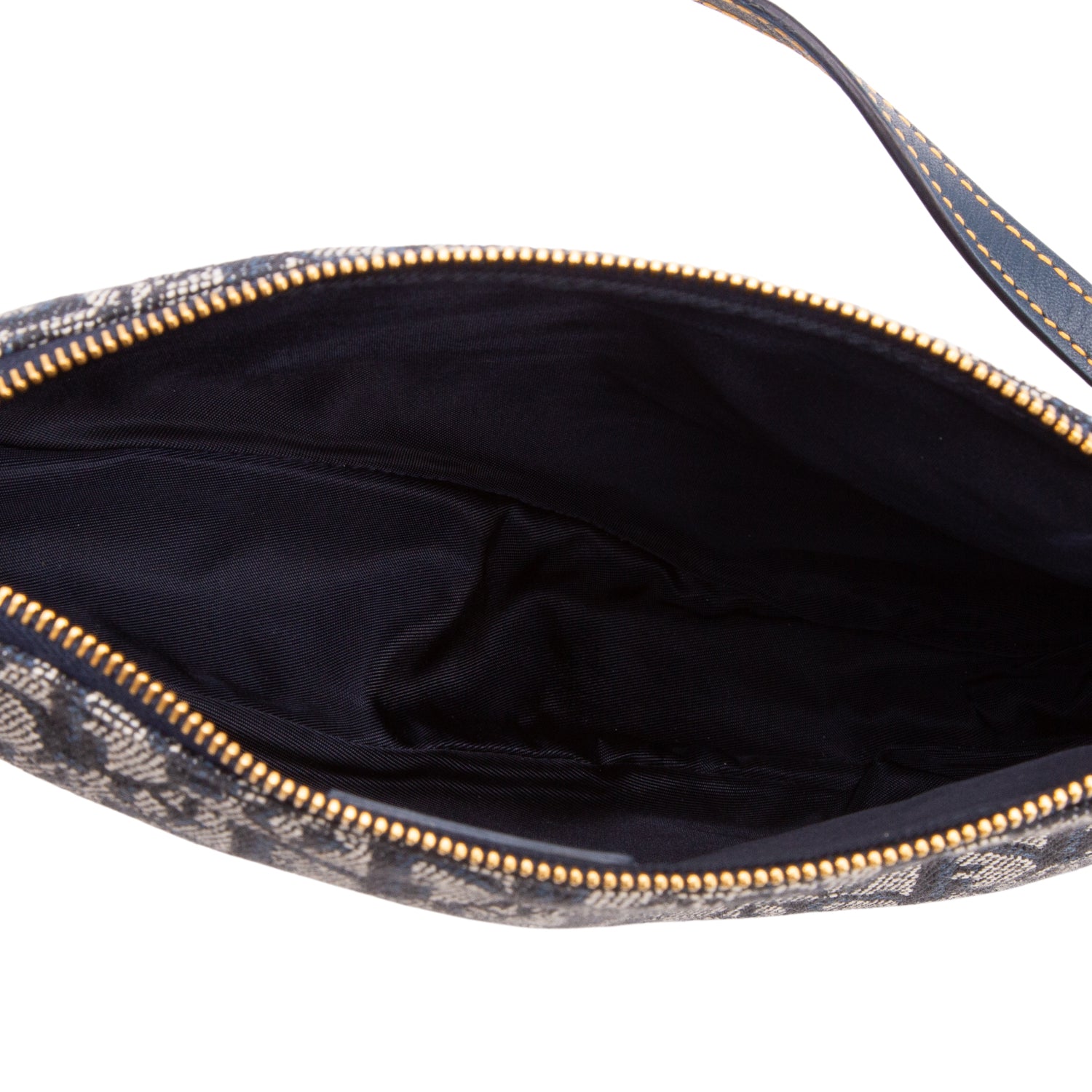Christian Dior Navy Monogram Mini Saddle Pochette w/ Authenticity Card