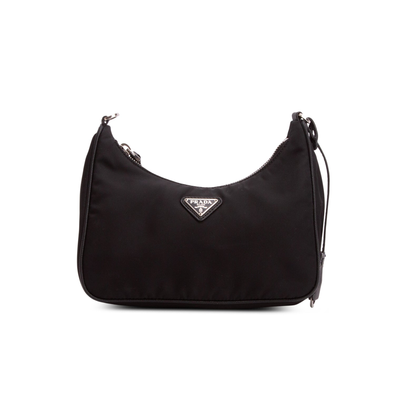 Prada Black Re-Edition 2005 Re-Nylon Bag w/ Straps