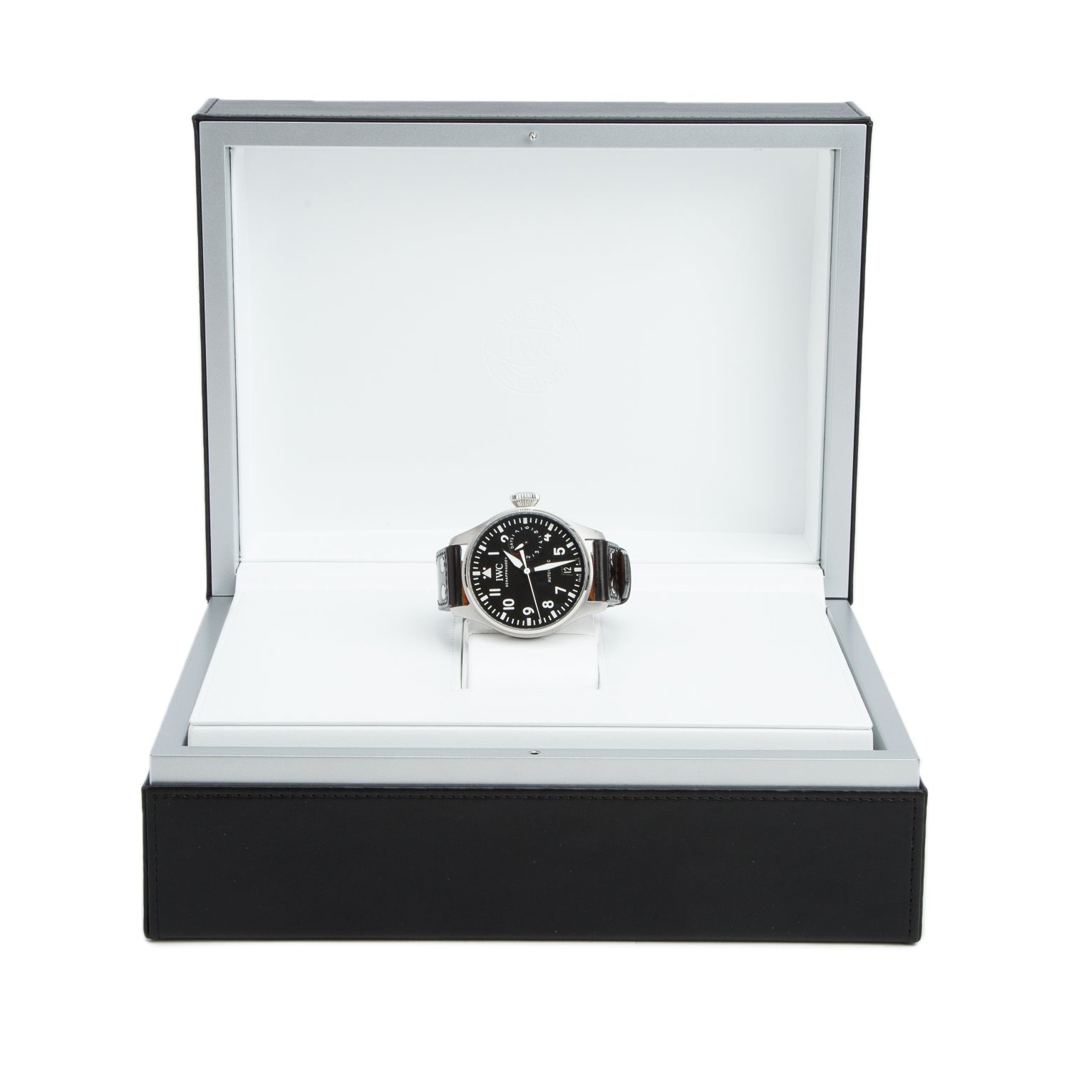 IWC Stainless Steel Big Pilot 46 MM Automatic Watch Back Dial IW500912 w/ Box