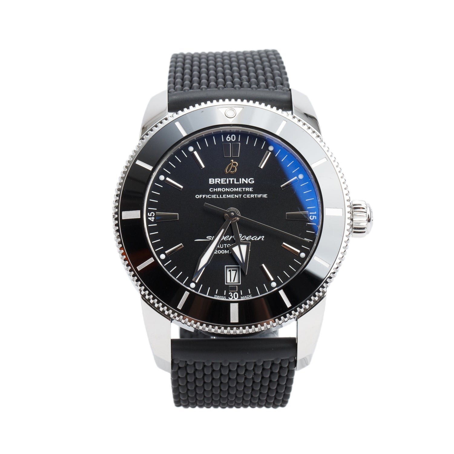 Breitling Stainless Steel Superocean Heritage B20 46 MM Automatic Watch Black Dial AB2020 w/ Box & Papers
