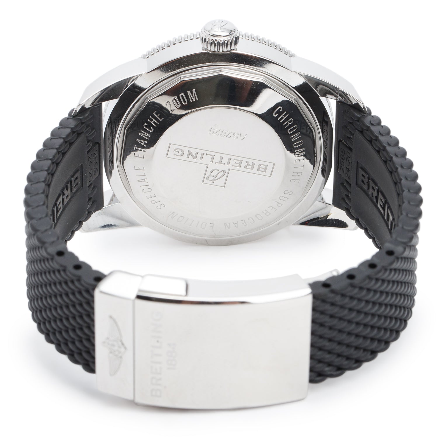 Breitling Stainless Steel Superocean Heritage B20 46 MM Automatic Watch Black Dial AB2020 w/ Box & Papers
