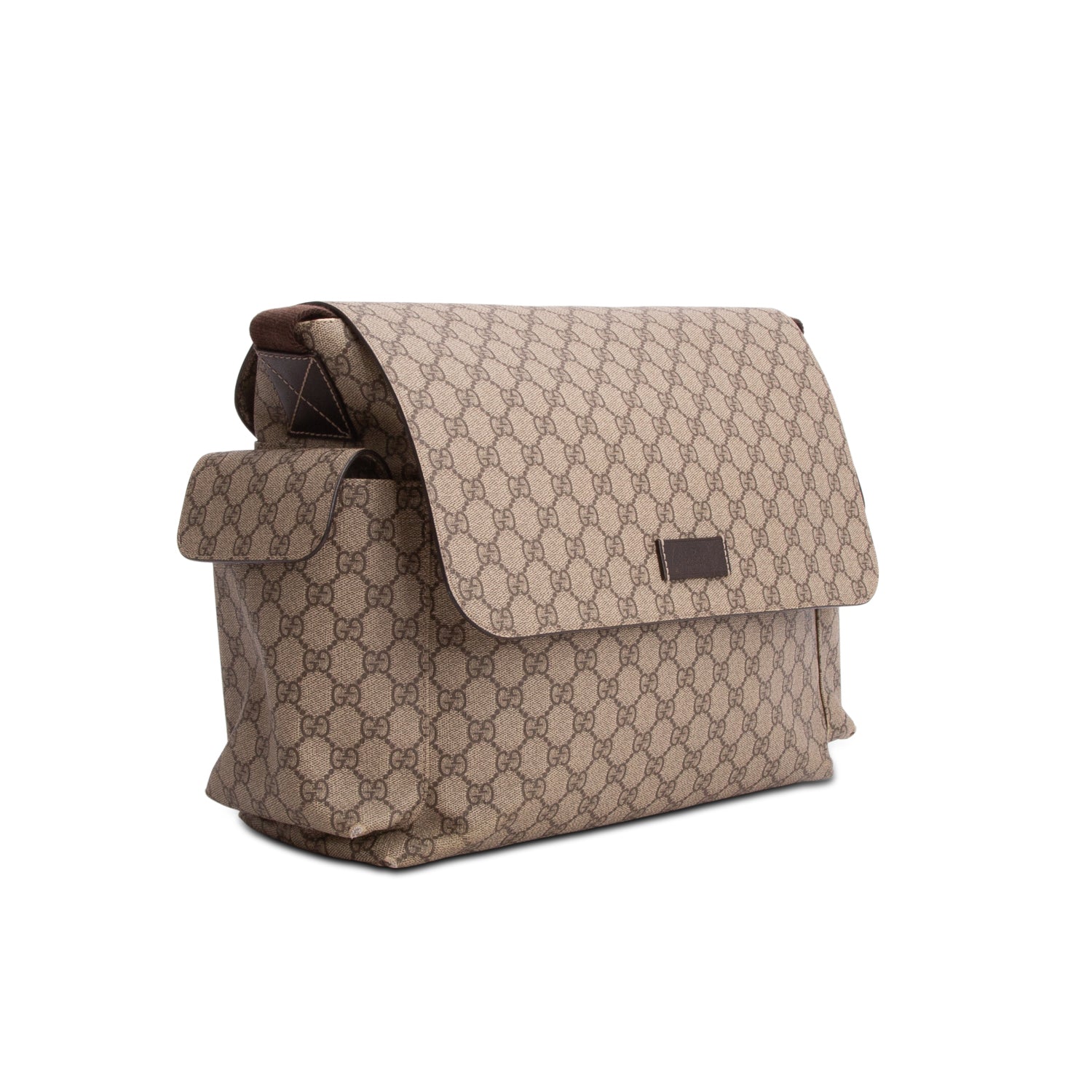 Gucci Beige GG Supreme Monogram Large Diaper Bag