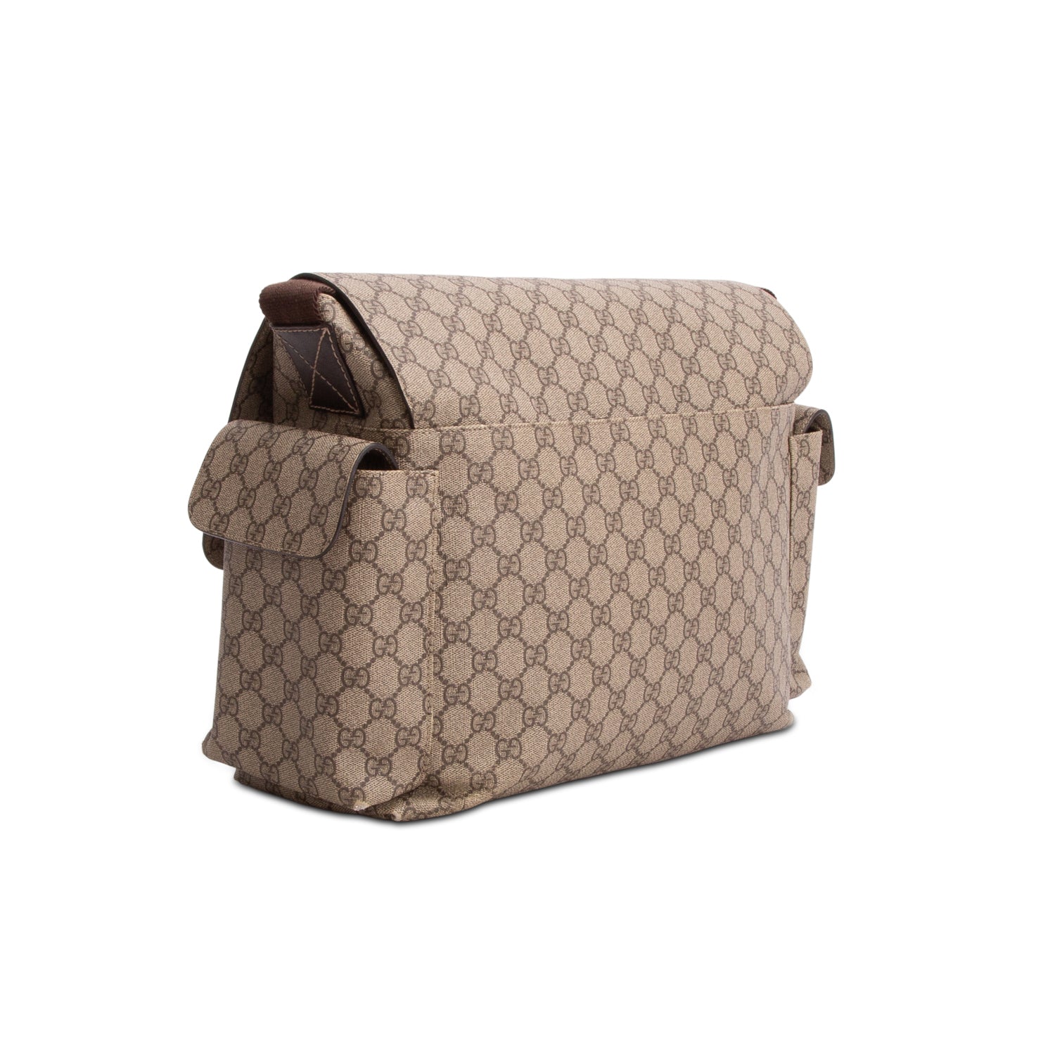 Gucci Beige GG Supreme Monogram Large Diaper Bag