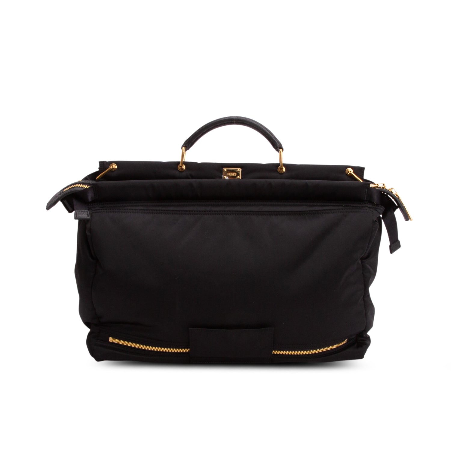 Fendi x Porter Black Nylon Peekaboo Briefcase w/ Strap