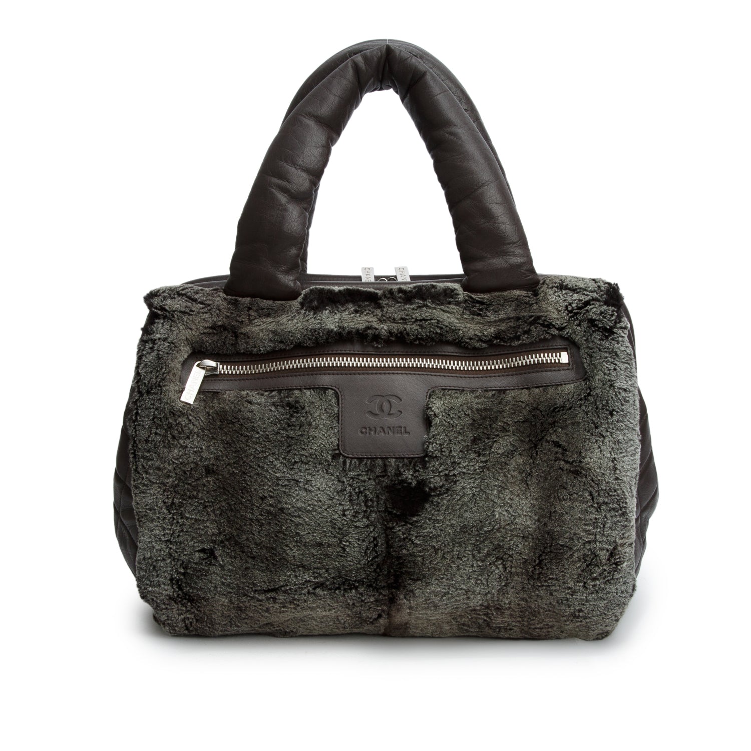 Chanel Grey Orylag & Calfskin Coco Cocoon Tote Bag