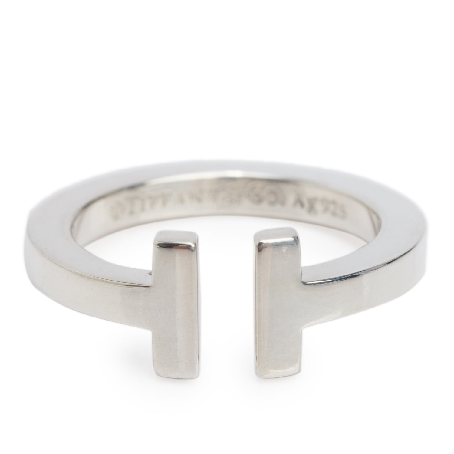 Tiffany & Co. Sterling Silver T Square Ring, Size 5.75