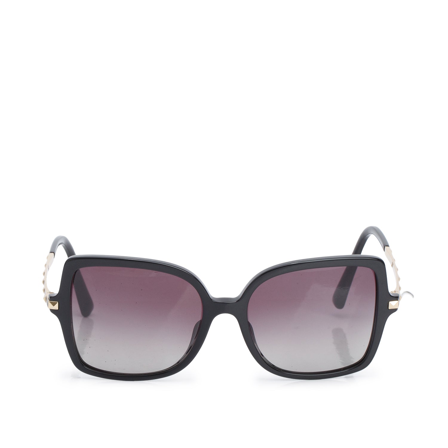 Valentino VA 4072-F Black Acetate Rockstud Square Sunglasses w/ Box & Case