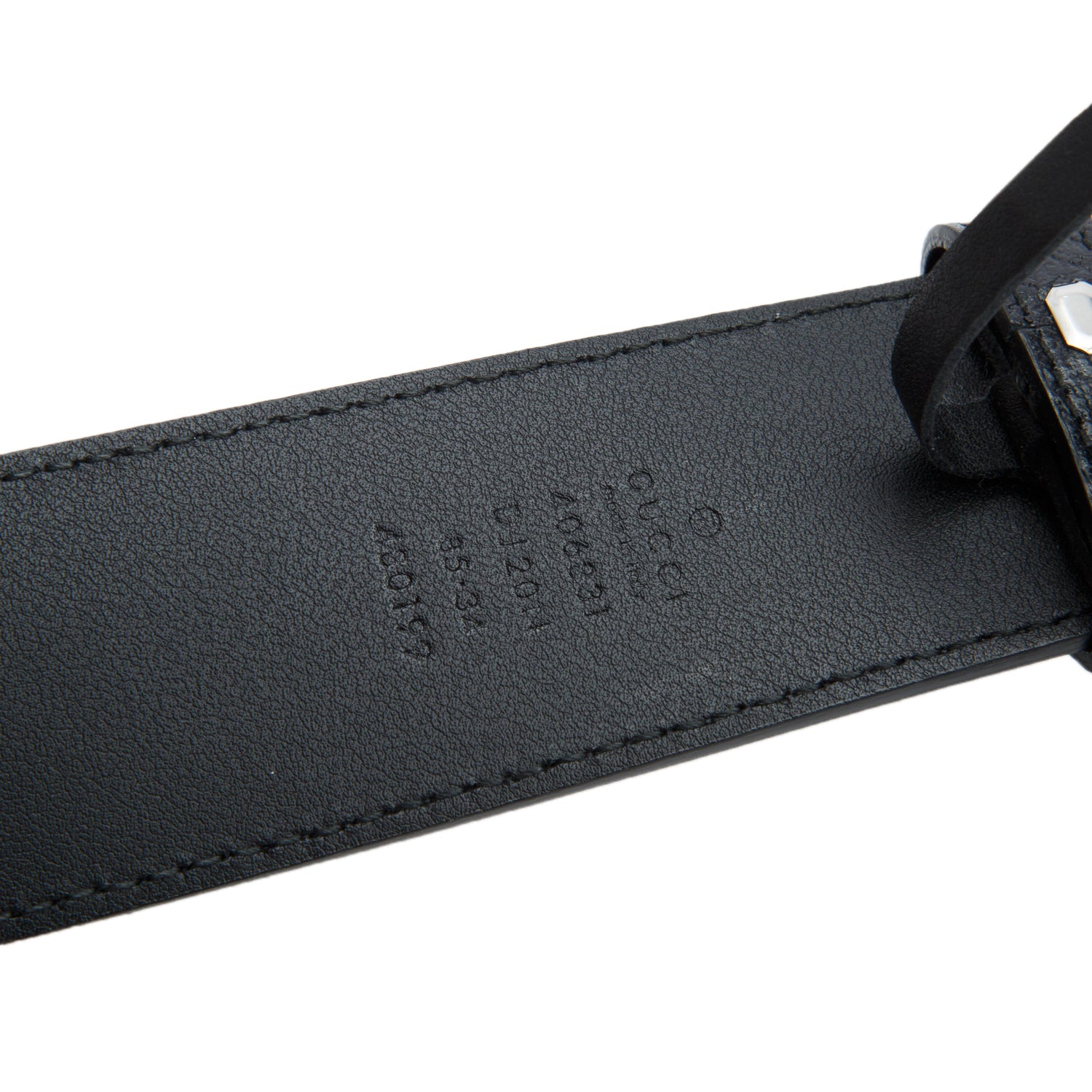 Gucci Black GG Marmont Wide Leather Belt 85 34 w/ Box