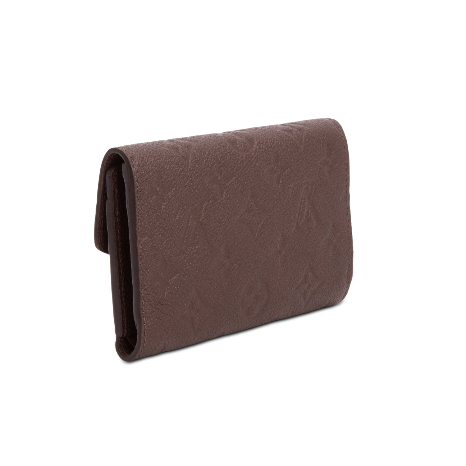 Louis Vuitton Brown Monogram Empreinte Leather Curieuse Compact Wallet w/ Box