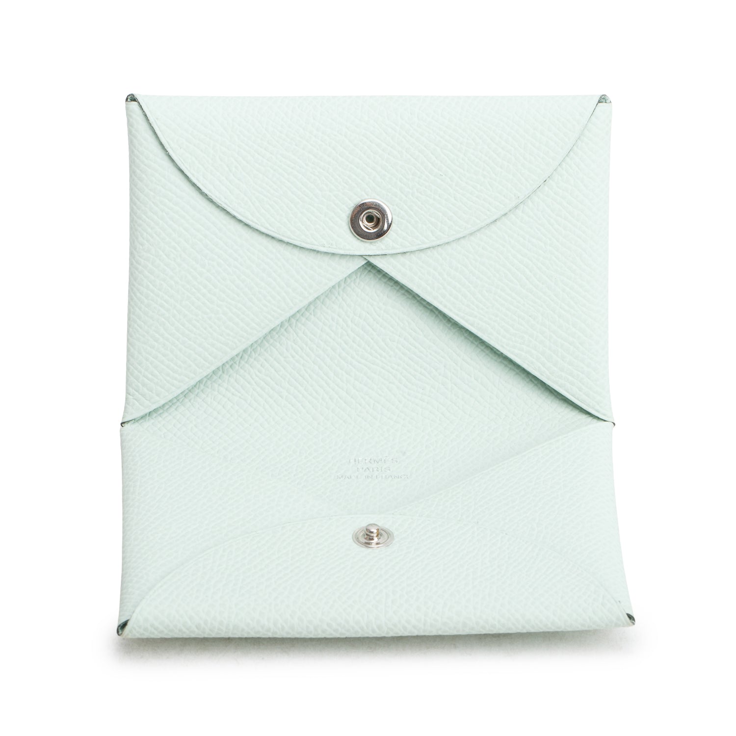 Hermes 2024 Vert Peppermint Veau Epsom Calvi Card Holder w/ Box
