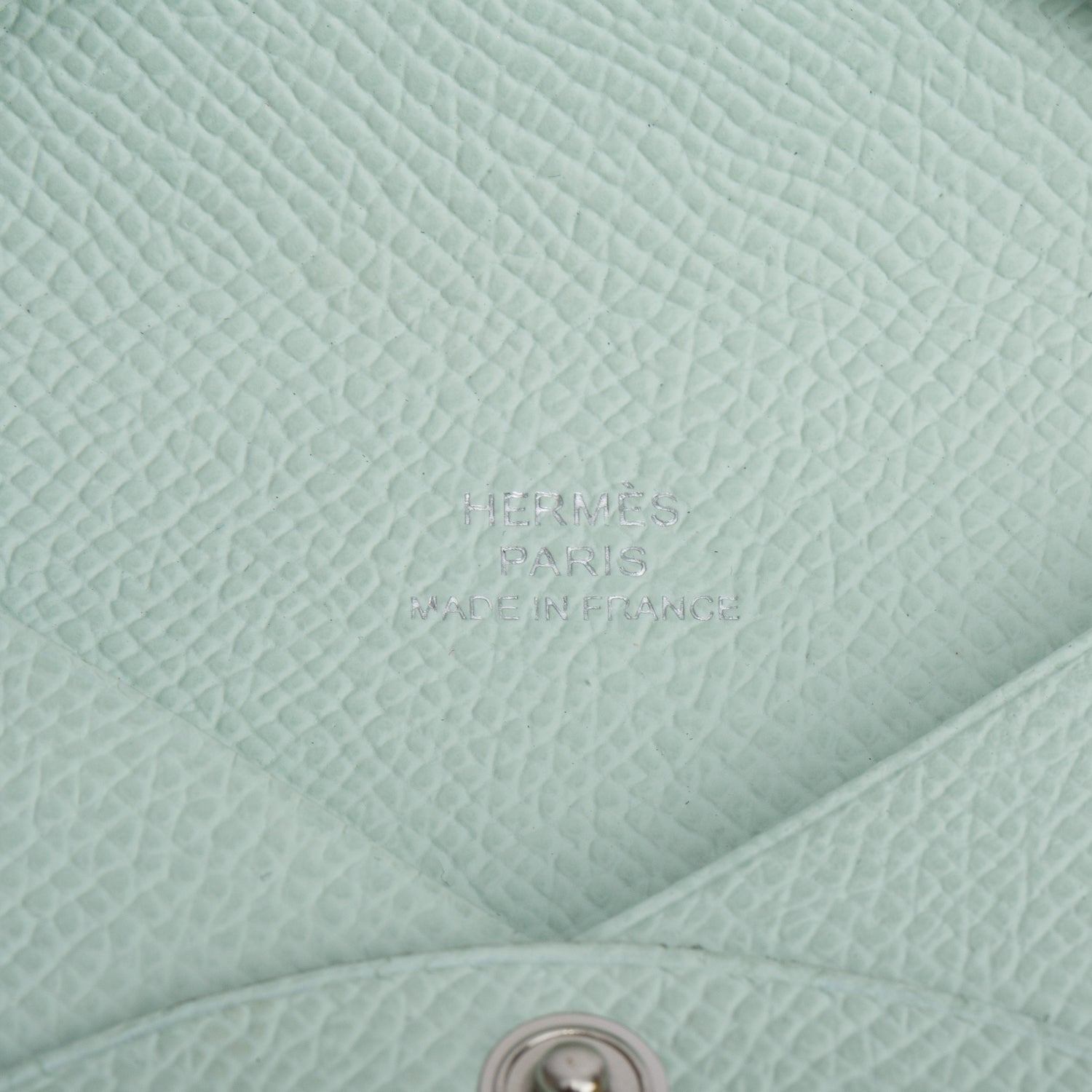 Hermes 2024 Vert Peppermint Veau Epsom Calvi Card Holder w/ Box