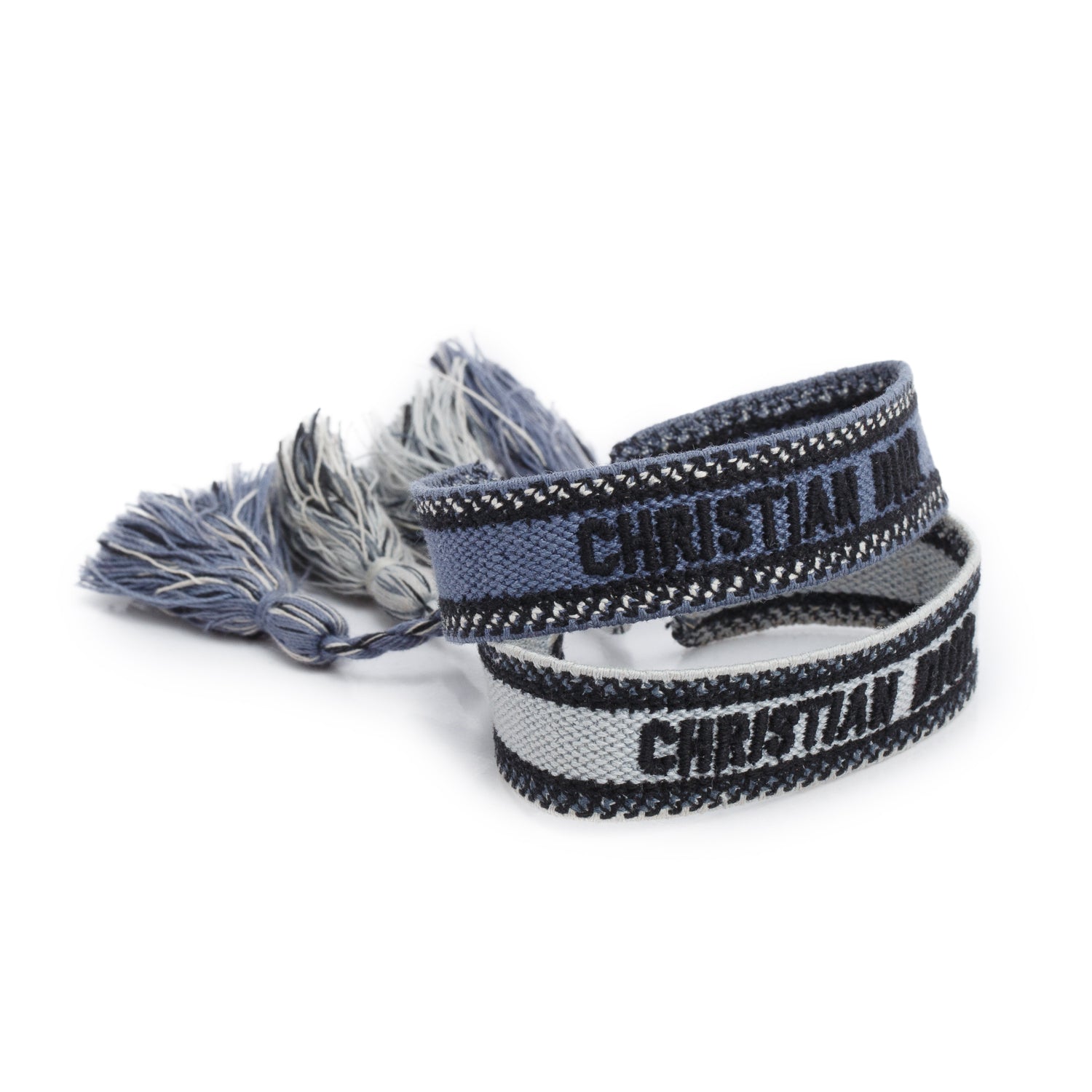 Christian Dior Woven Cotton Friendship Bracelet Set w/ Box