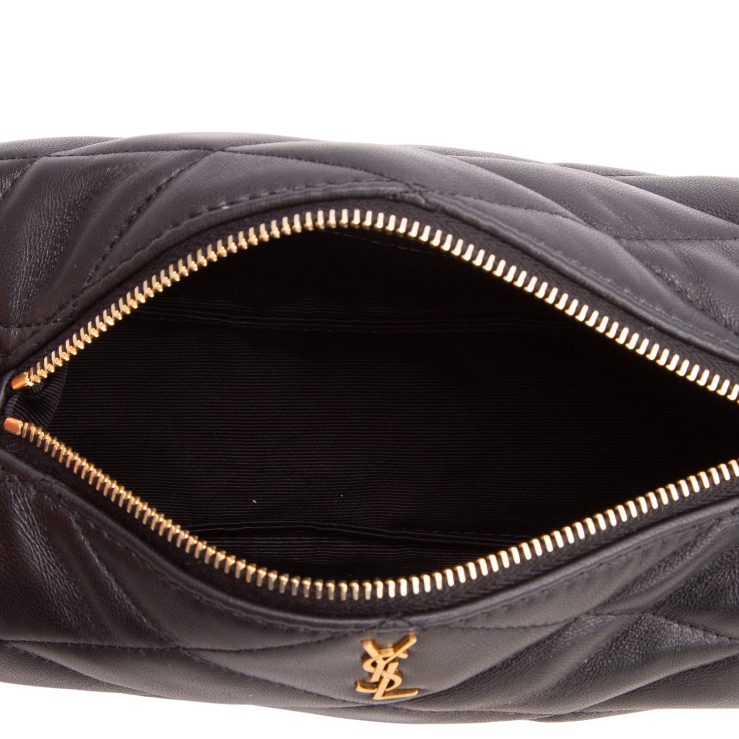Saint Laurent 2022 Black Quilted Lambskin Leather Mini Sade Tube Bag w/ Box