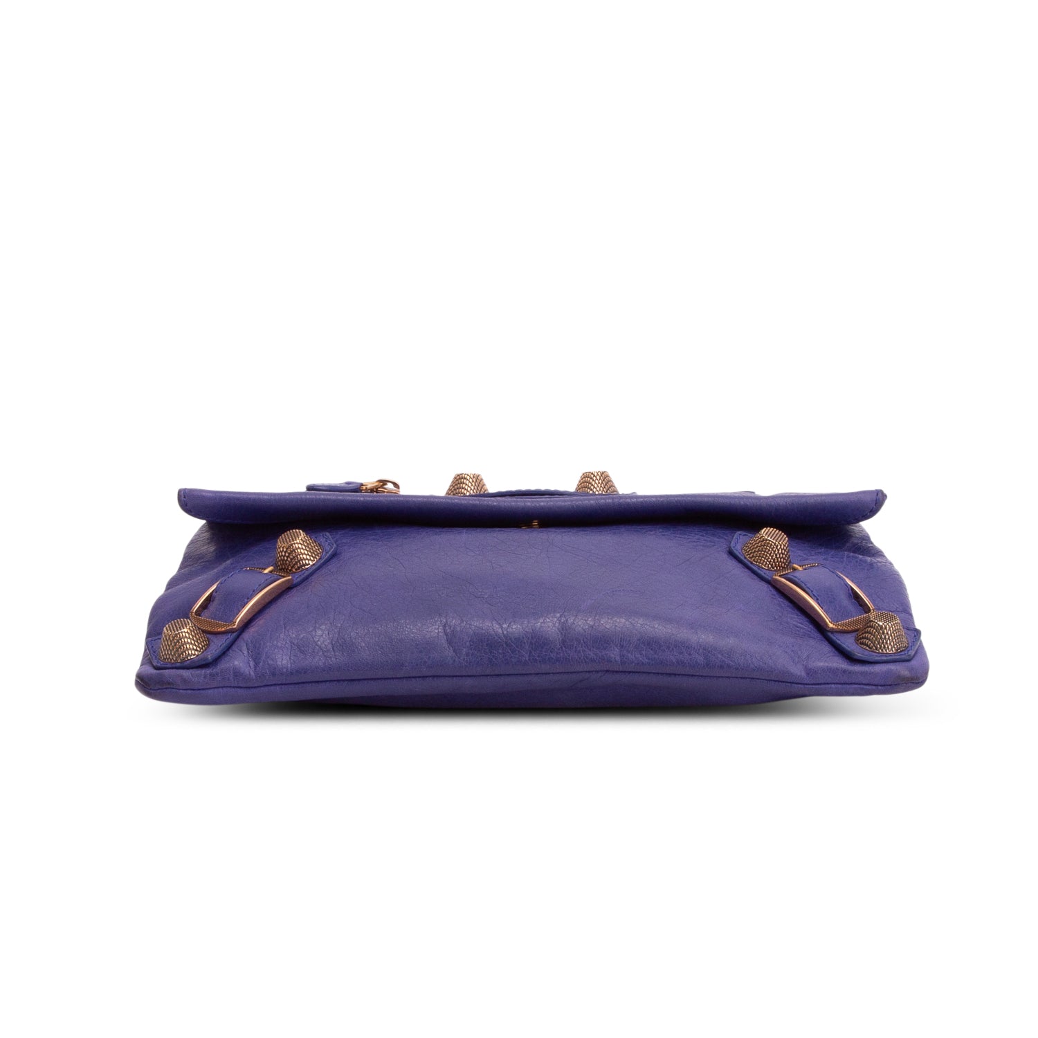 Balenciaga Purple Agneau Leather Giant 12 Envelope Clutch
