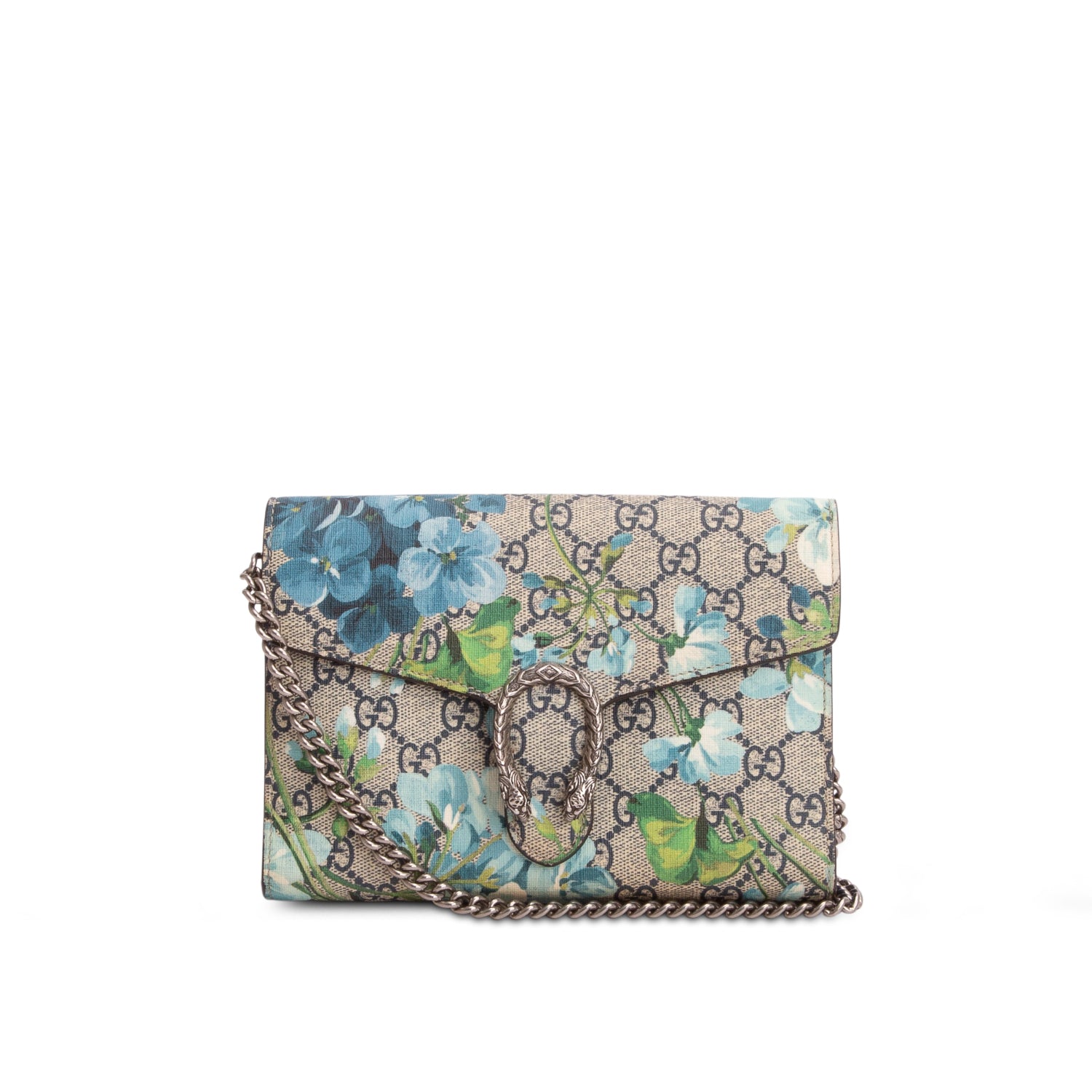 Gucci Dionysus GG Supreme Blooms Wallet on Chain