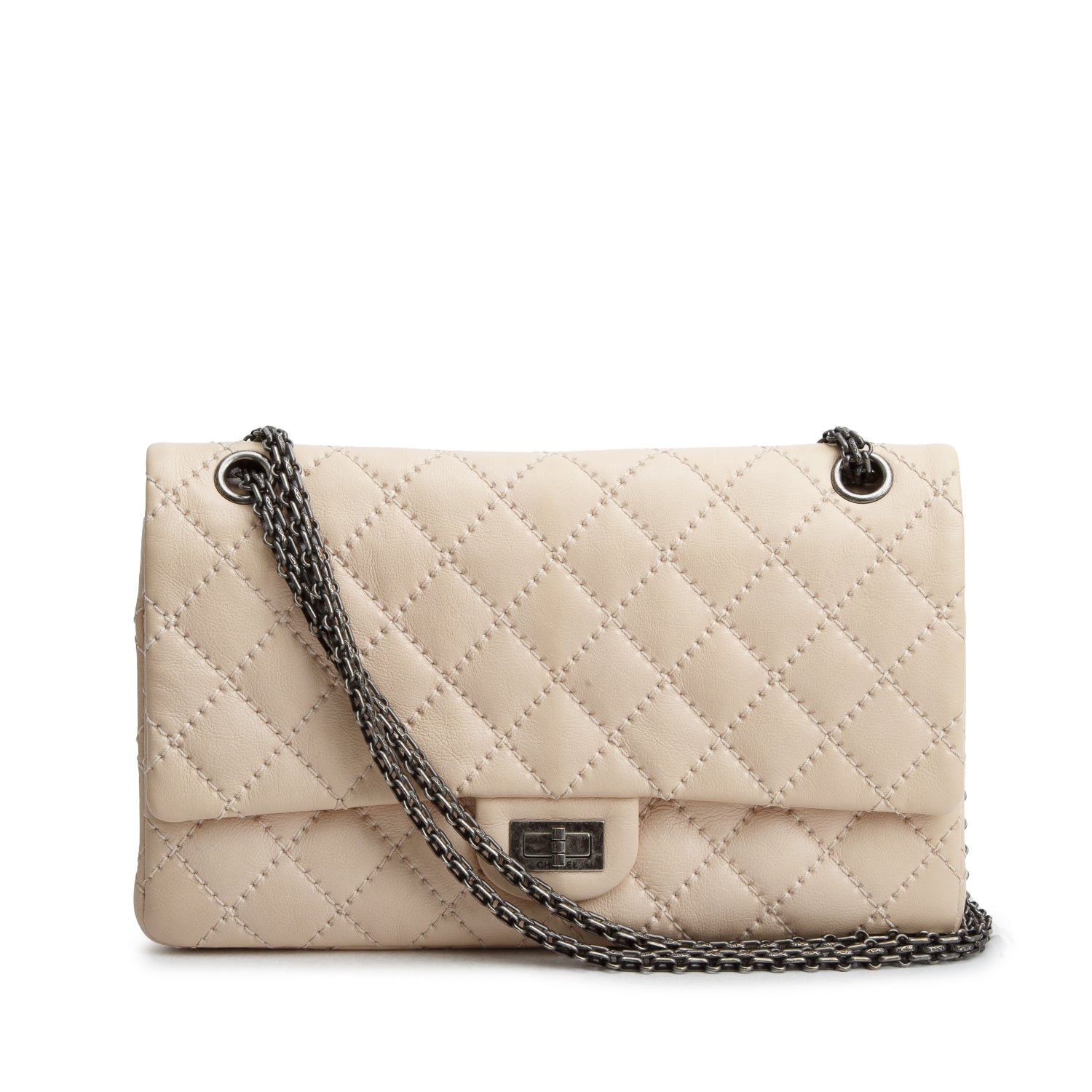 Chanel Pink Calfskin Leather 2.55 Reissue 226 Double Flap Bag