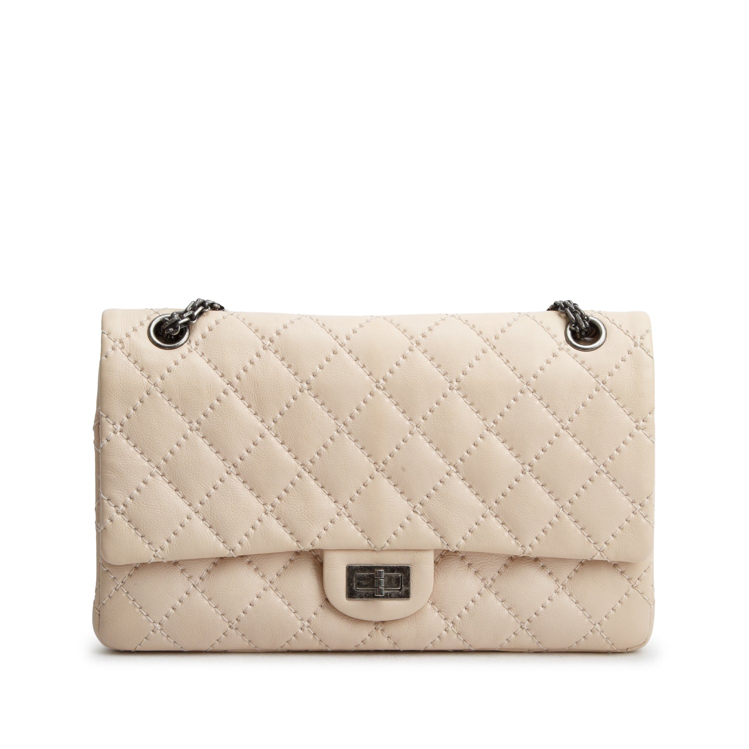 Chanel Pink Calfskin Leather 2.55 Reissue 226 Double Flap Bag