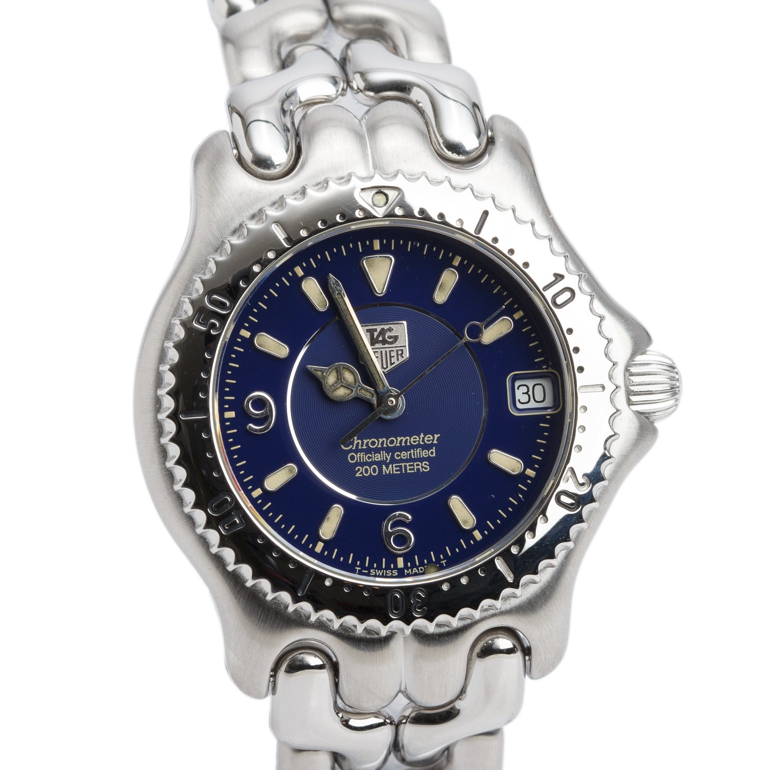 Tag Heuer Stainless Steel Chronometer 200M 34 MM Automatic Watch Blue Dial WG5214