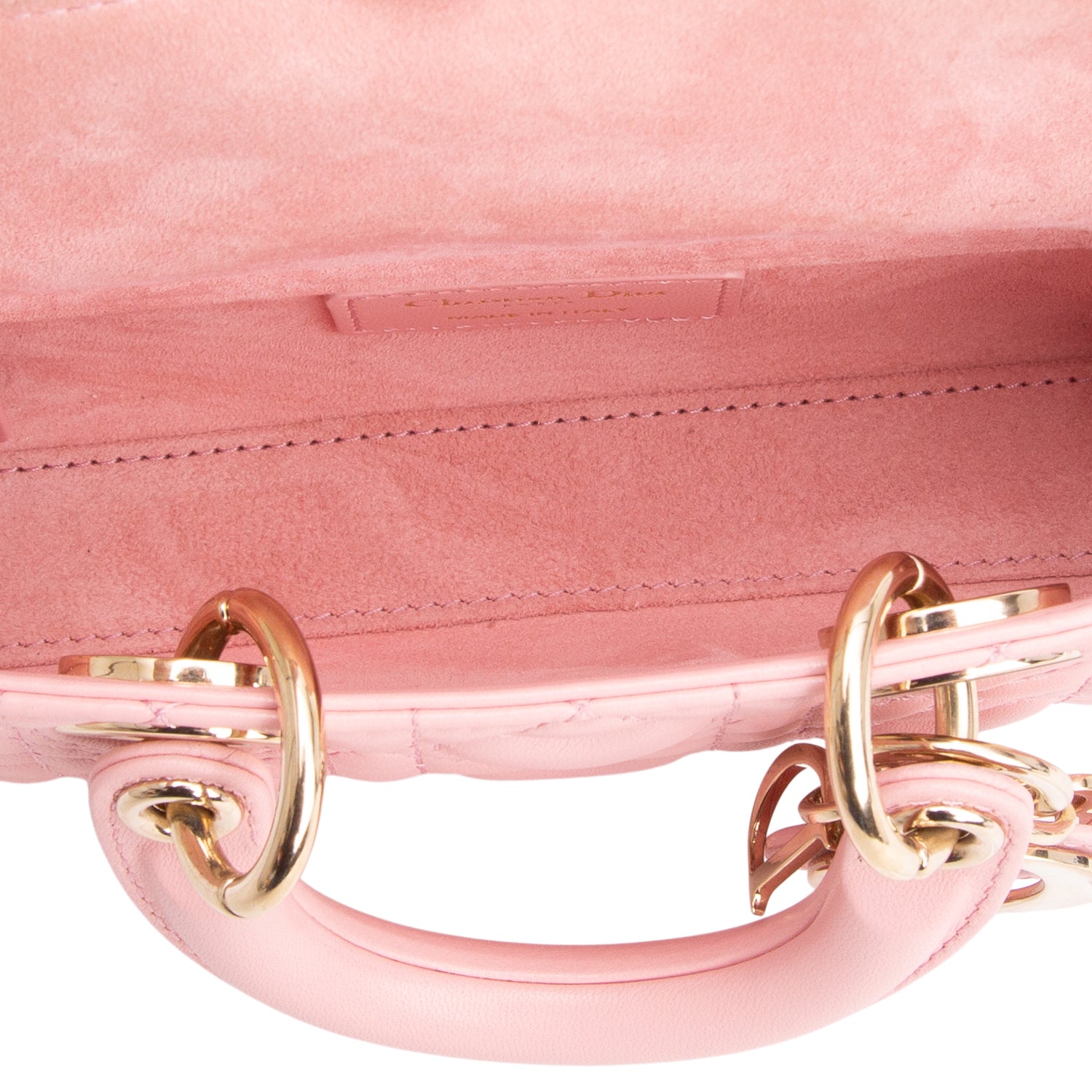 Christian Dior 2023 Pink Lambskin Cannage Amour Micro Lady D-Joy w/ Box & Straps