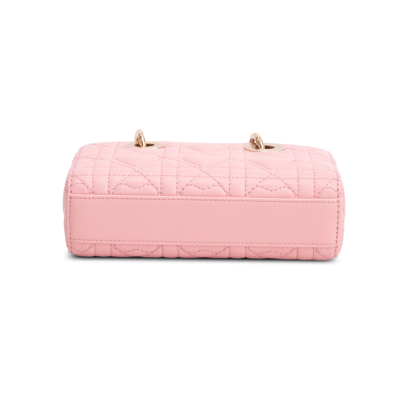 Christian Dior 2023 Pink Lambskin Cannage Amour Micro Lady D-Joy w/ Box & Straps