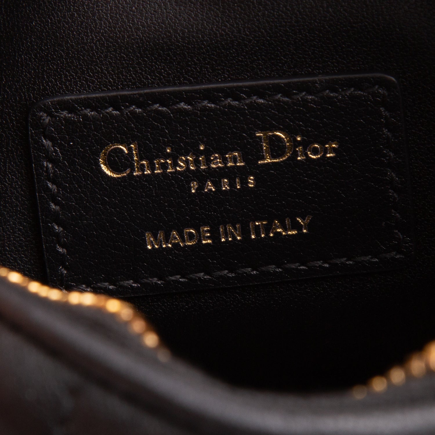 Christian Dior 2024 Black Calfskin Macrocannage Groove 17 Bag w/ Box & Strap