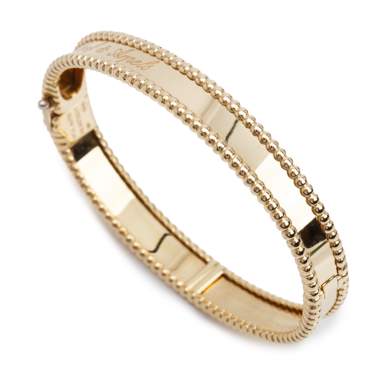 Van Cleef & Arpels 2024 18k Yellow Gold Perlee Signature Bracelet, Extra Small Model w/ Box, Receipt & Certificate