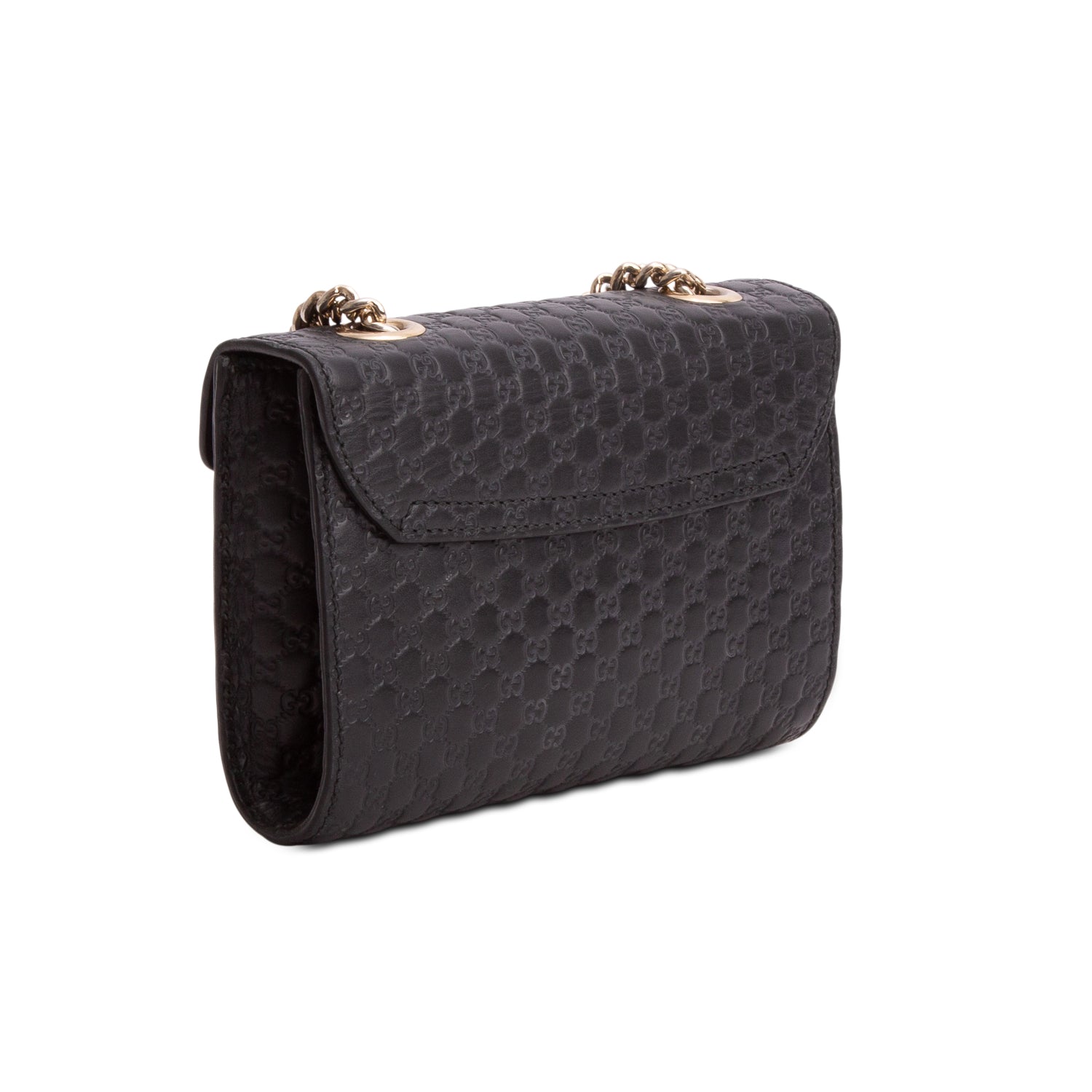 Gucci Black Microguccissima Mini Emily Horsebit Bag