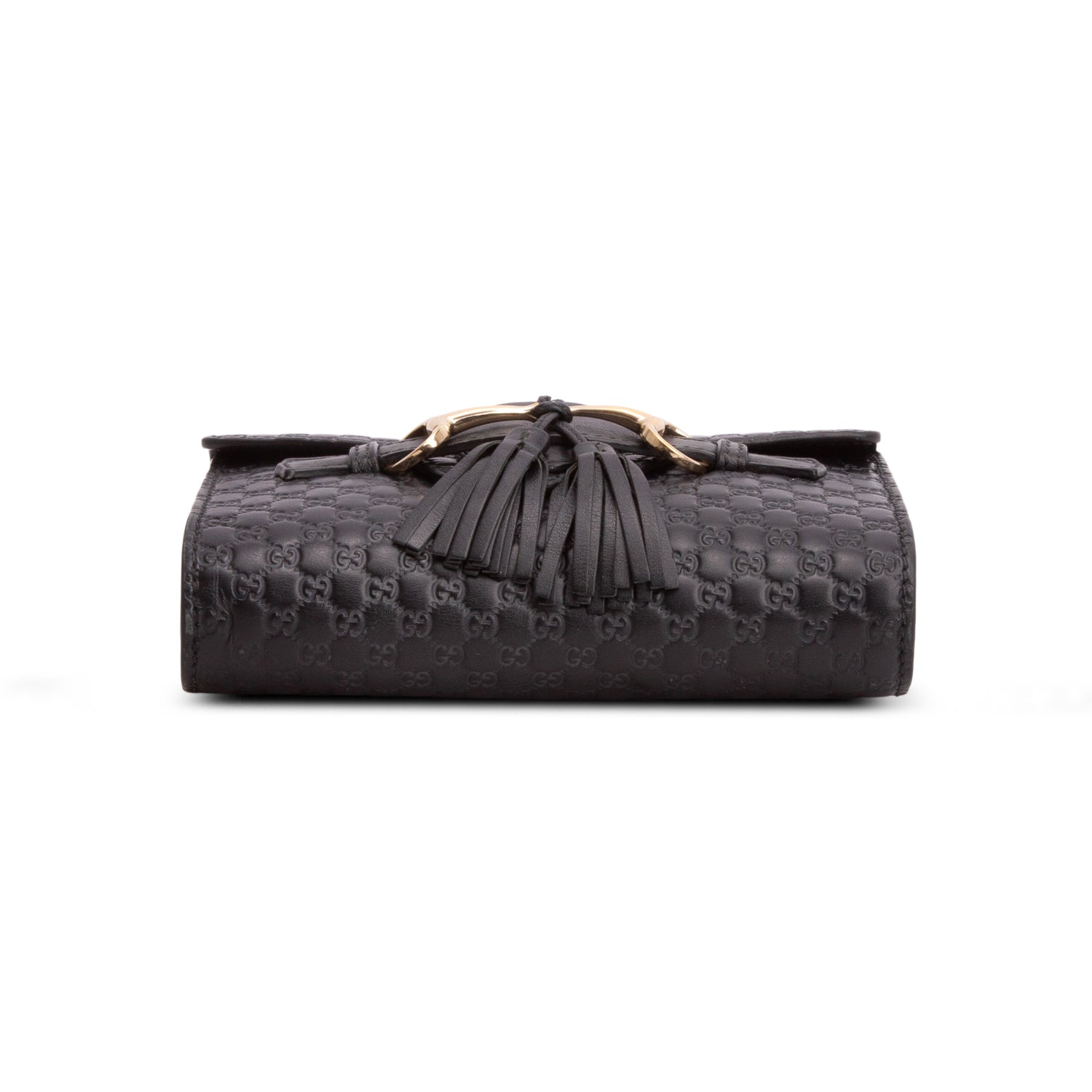 Gucci Black Microguccissima Mini Emily Horsebit Bag