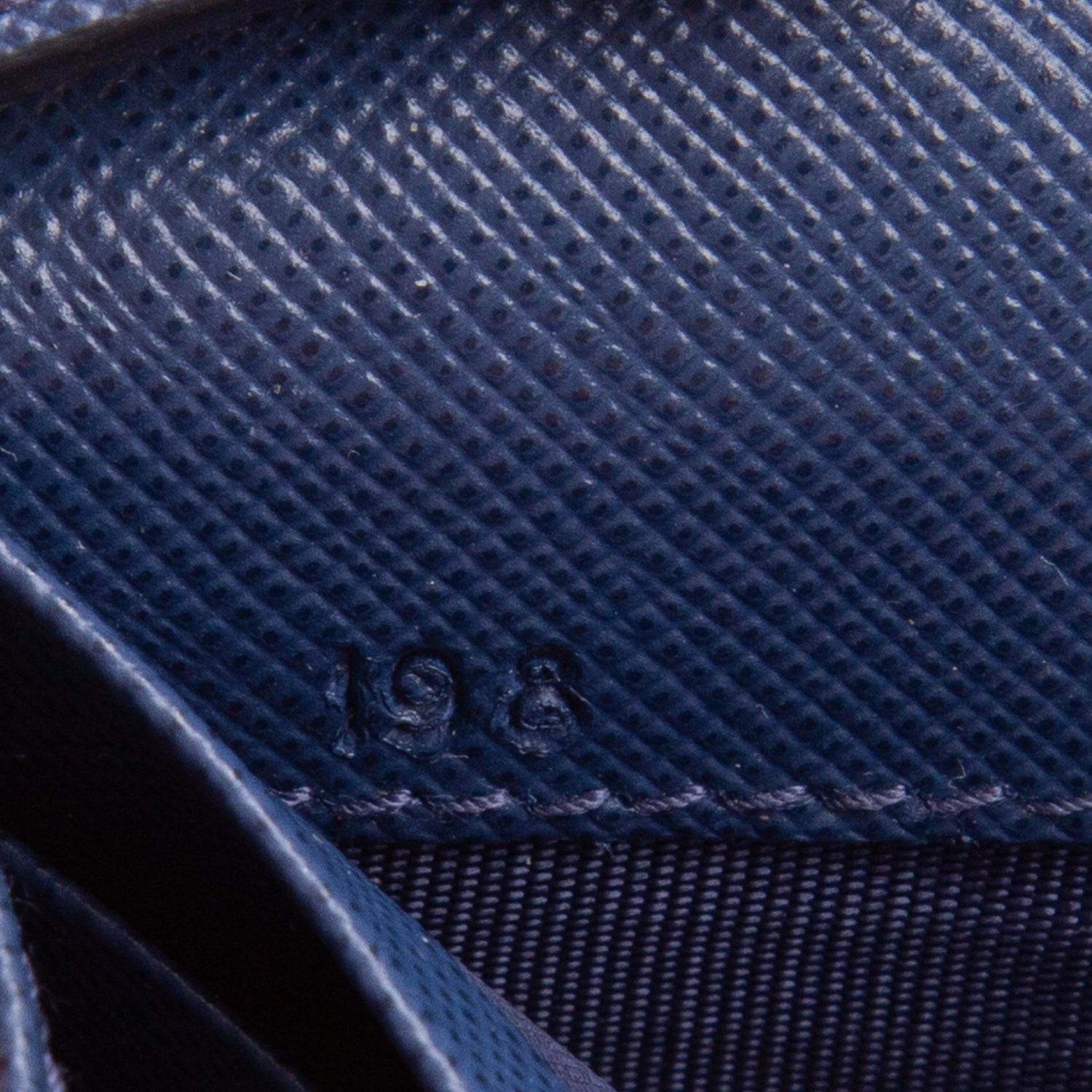 Prada Blue Saffiano Metal Continental Wallet on Chain w/ Authenticity Card