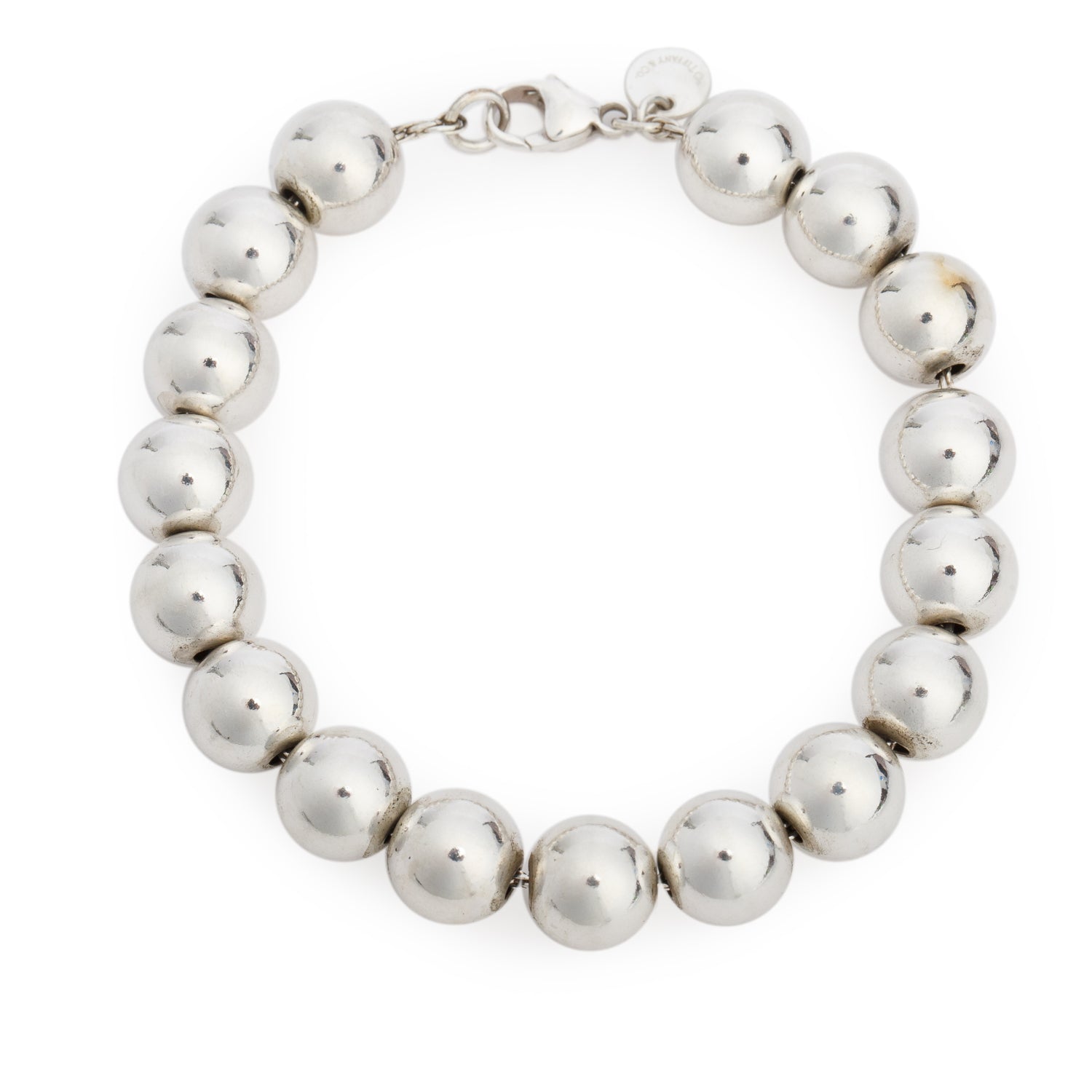 Tiffany & Co. Sterling Silver 10 MM HardWear Ball Bracelet