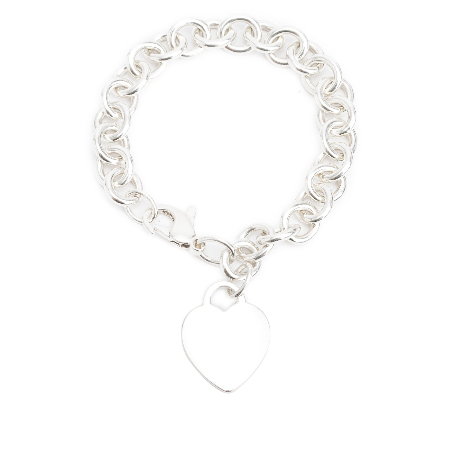 Tiffany & Co. Sterling Silver Heart Tag Charm Bracelet