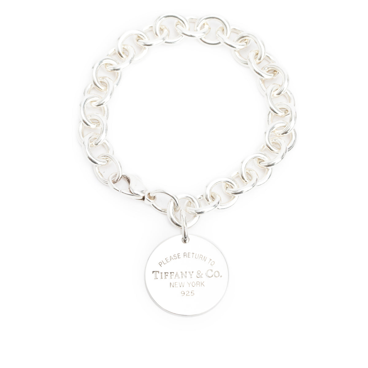 Tiffany & Co. Sterling Silver Return to Tiffany Round Tag Charm