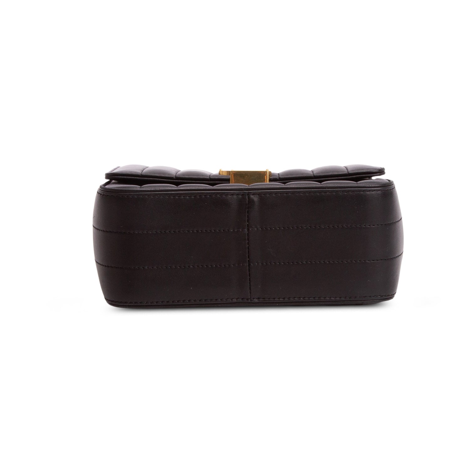 Saint Laurent Black Lambskin Matelasse Monogram Medium Vicky