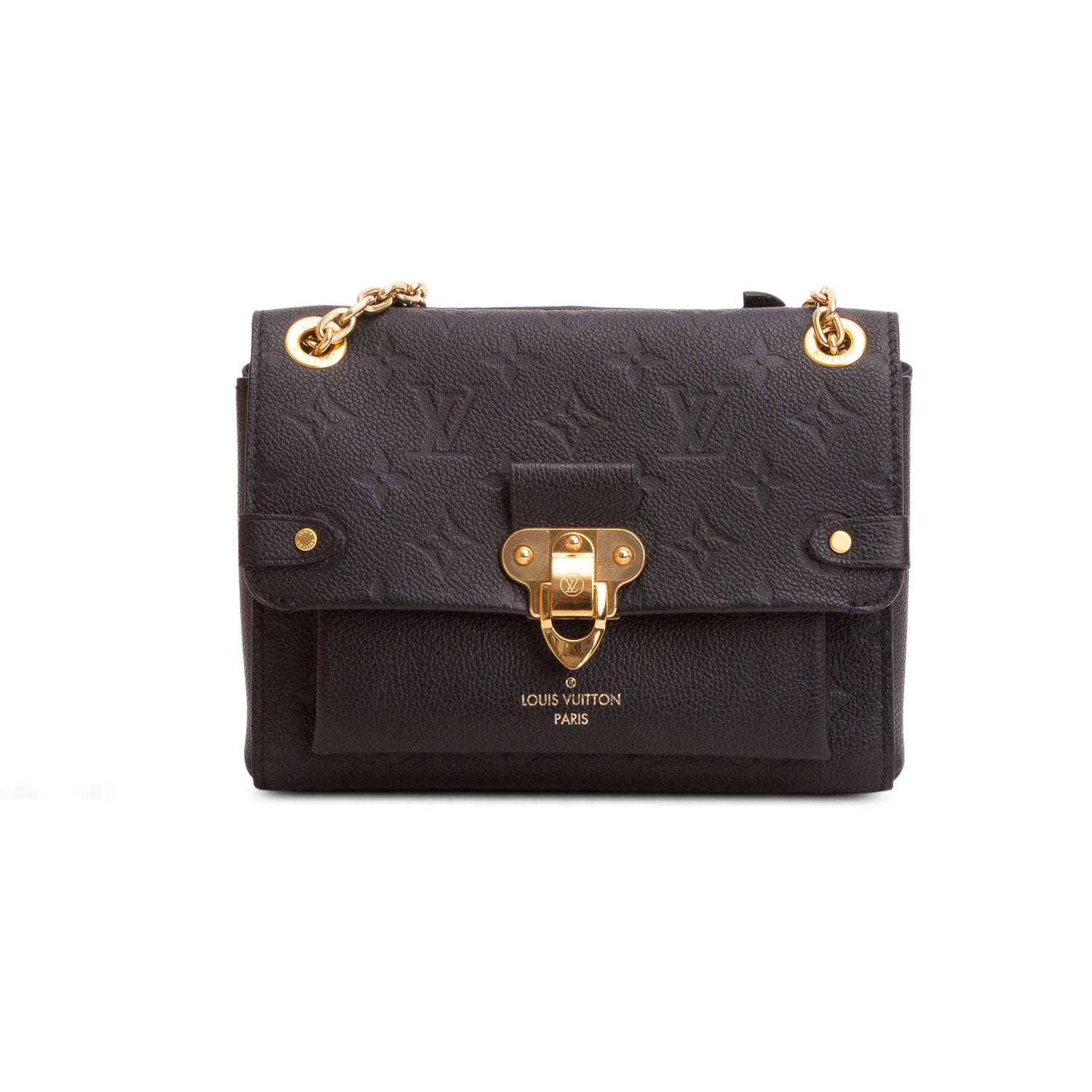 Louis Vuitton Black Monogram Empreinte Leather Vavin BB w/ Box