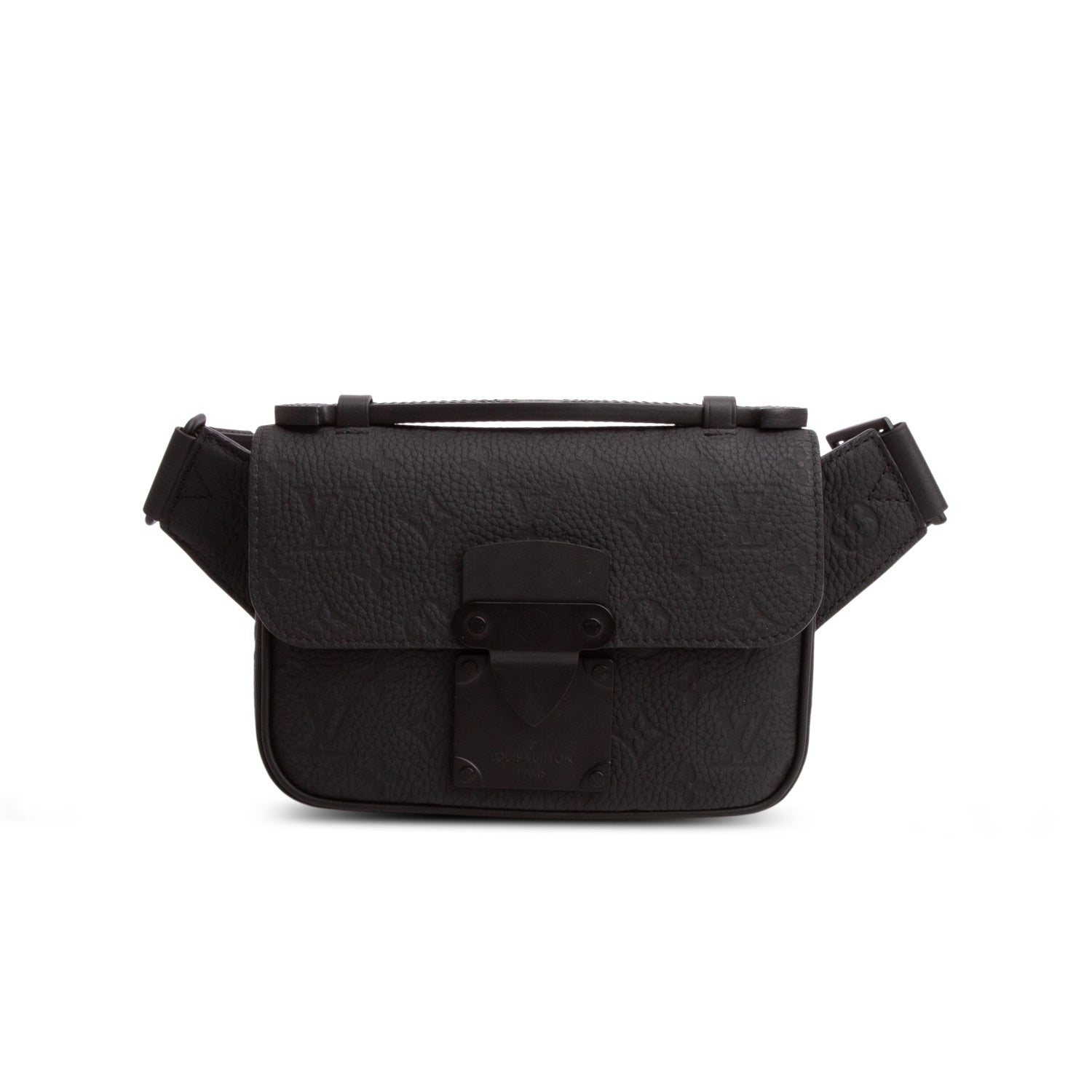 Louis Vuitton Black Monogram Taurillon Leather S Lock Sling Bag