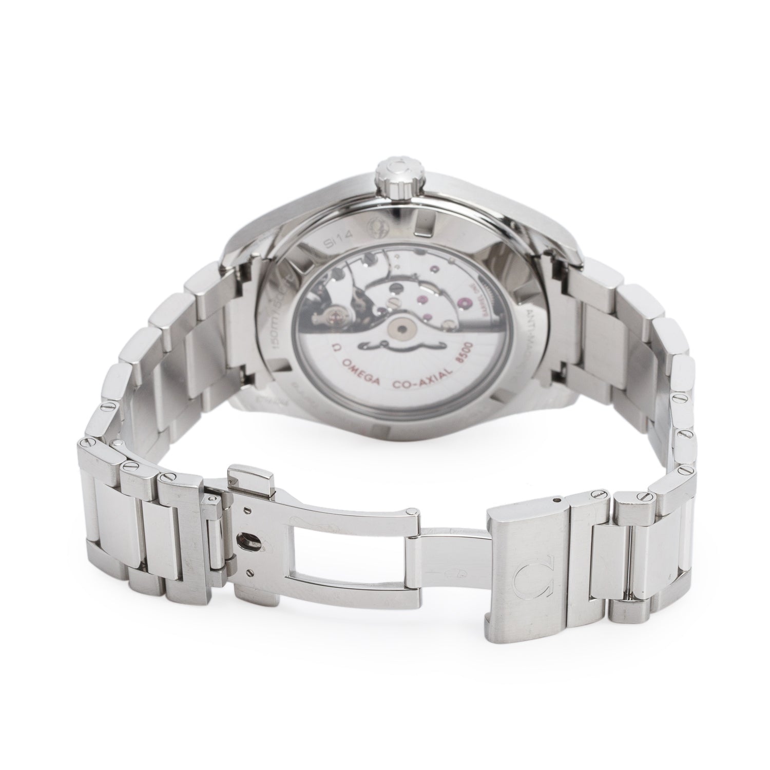 Omega Stainless Steel Seamaster Aqua Terra 150M Master Co-Axial Chronometer 41.5 MM Automatic Watch Blue Dial w/ Box