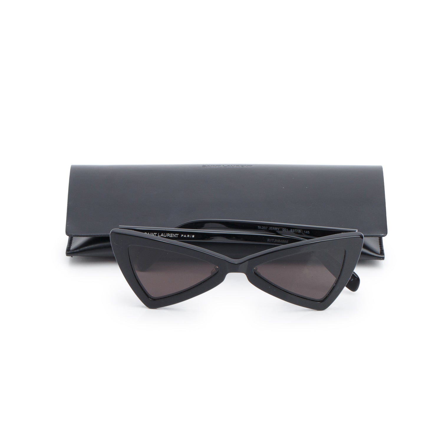 Saint Laurent SL 207 Black Acetate Jerry Cat Eye Sunglasses w/ Case