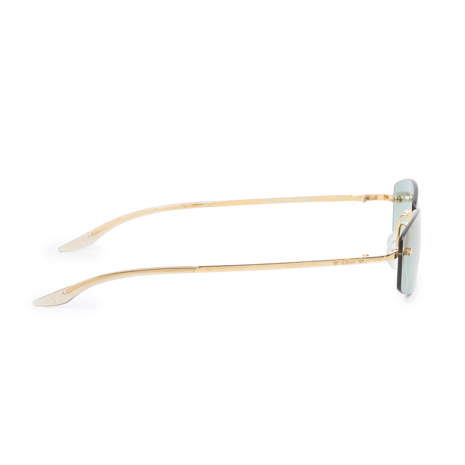 Christian Dior CD3613/S Green Gradient Rimless Rectangle Sunglasses