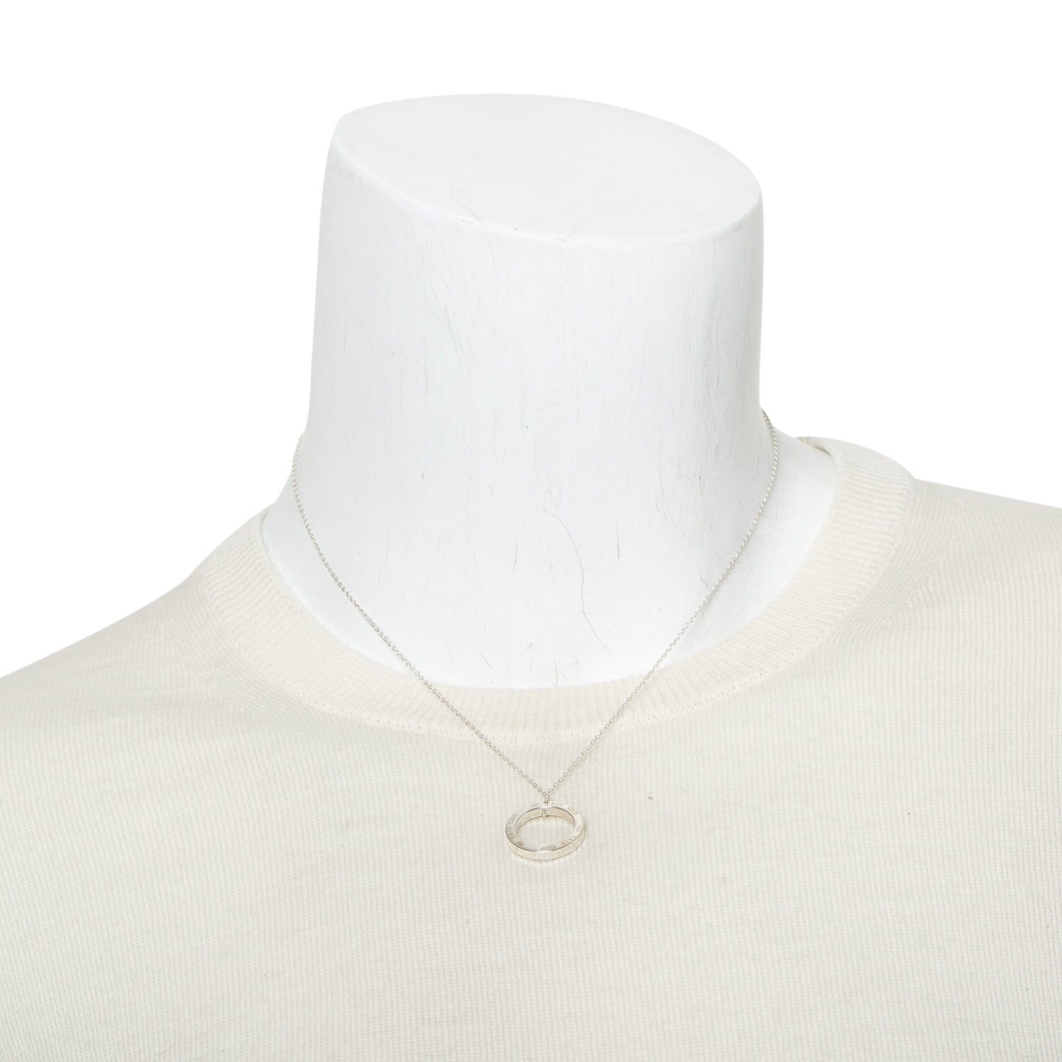 Tiffany & Co. Sterling Silver Medium 1837 Circle Pendant Necklace
