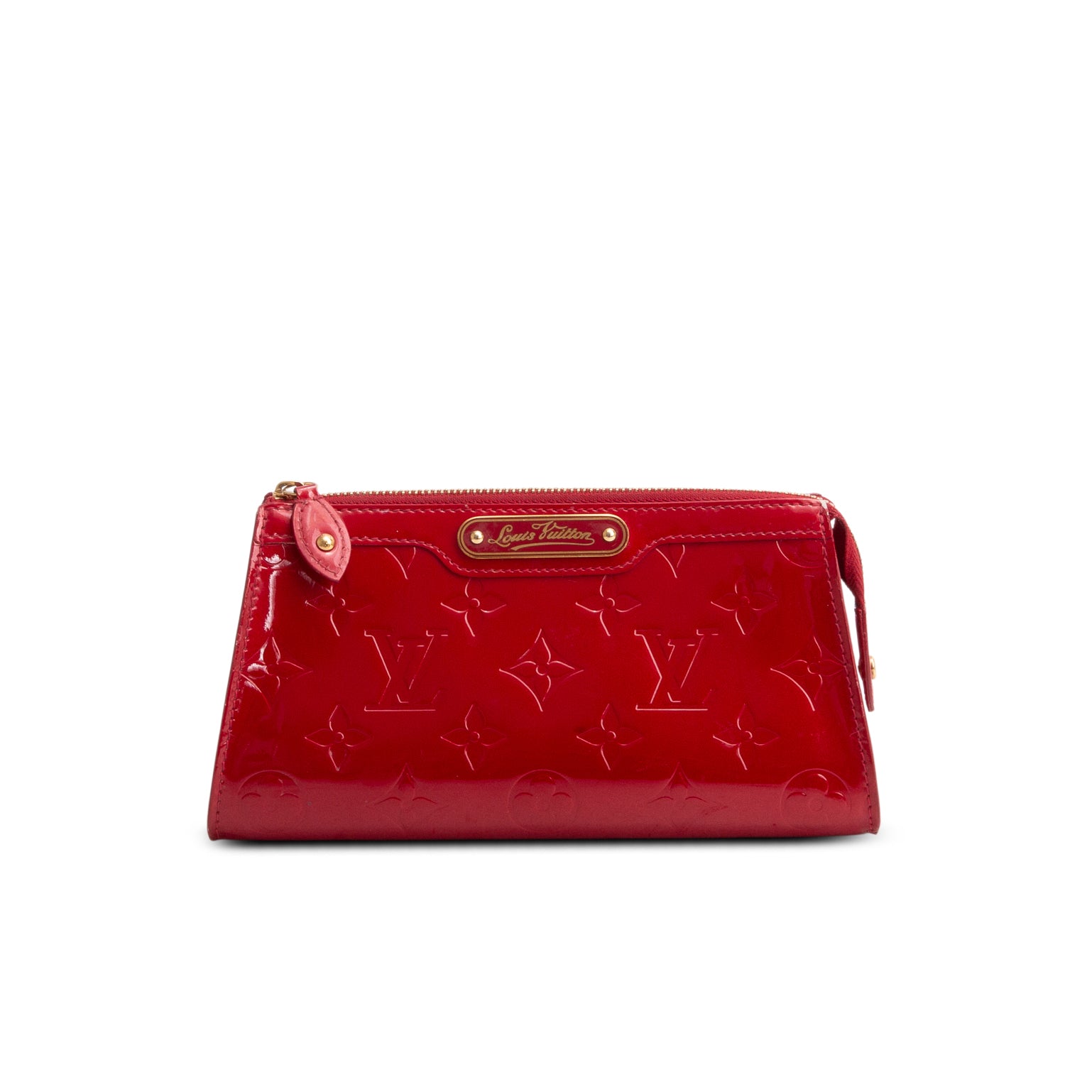 Louis Vuitton Red Monogram Vernis Leather Trousse Cosmetic Pouch