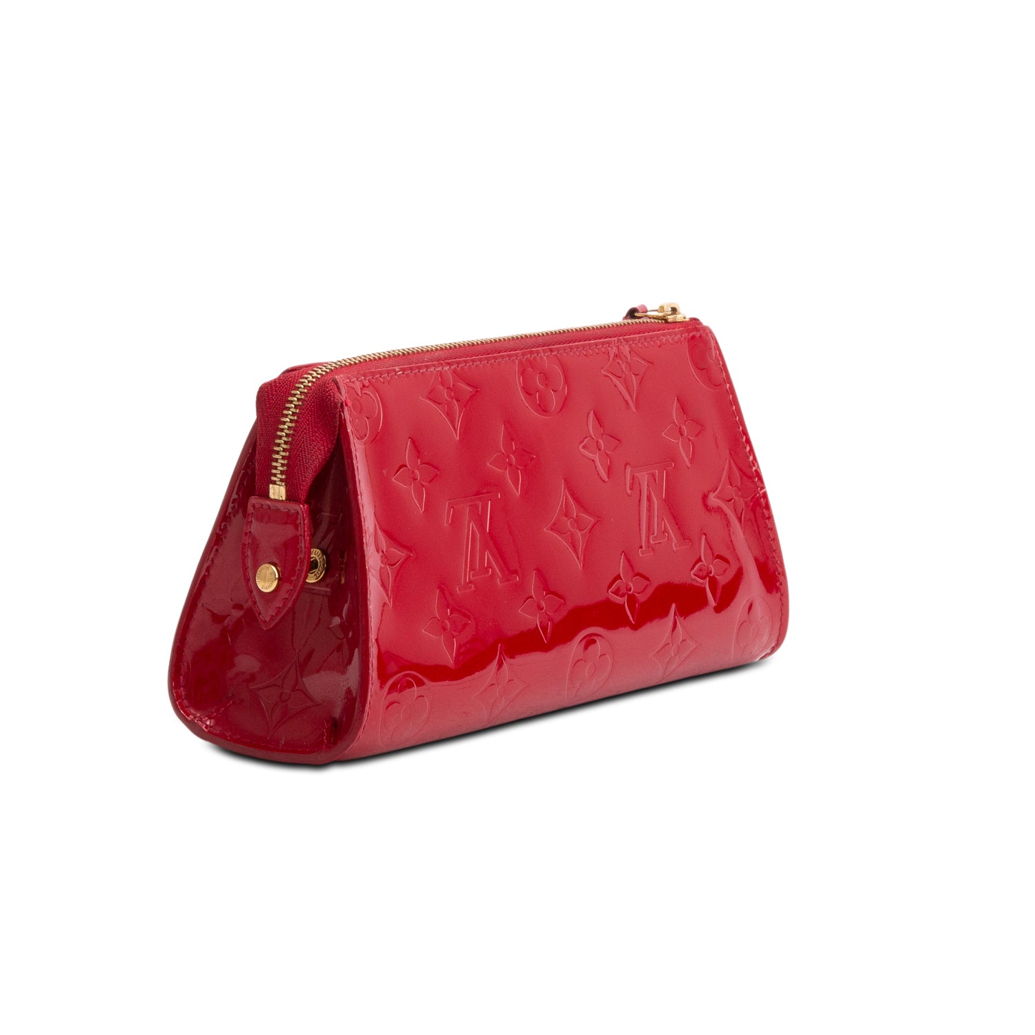 Louis Vuitton Red Monogram Vernis Leather Trousse Cosmetic Pouch