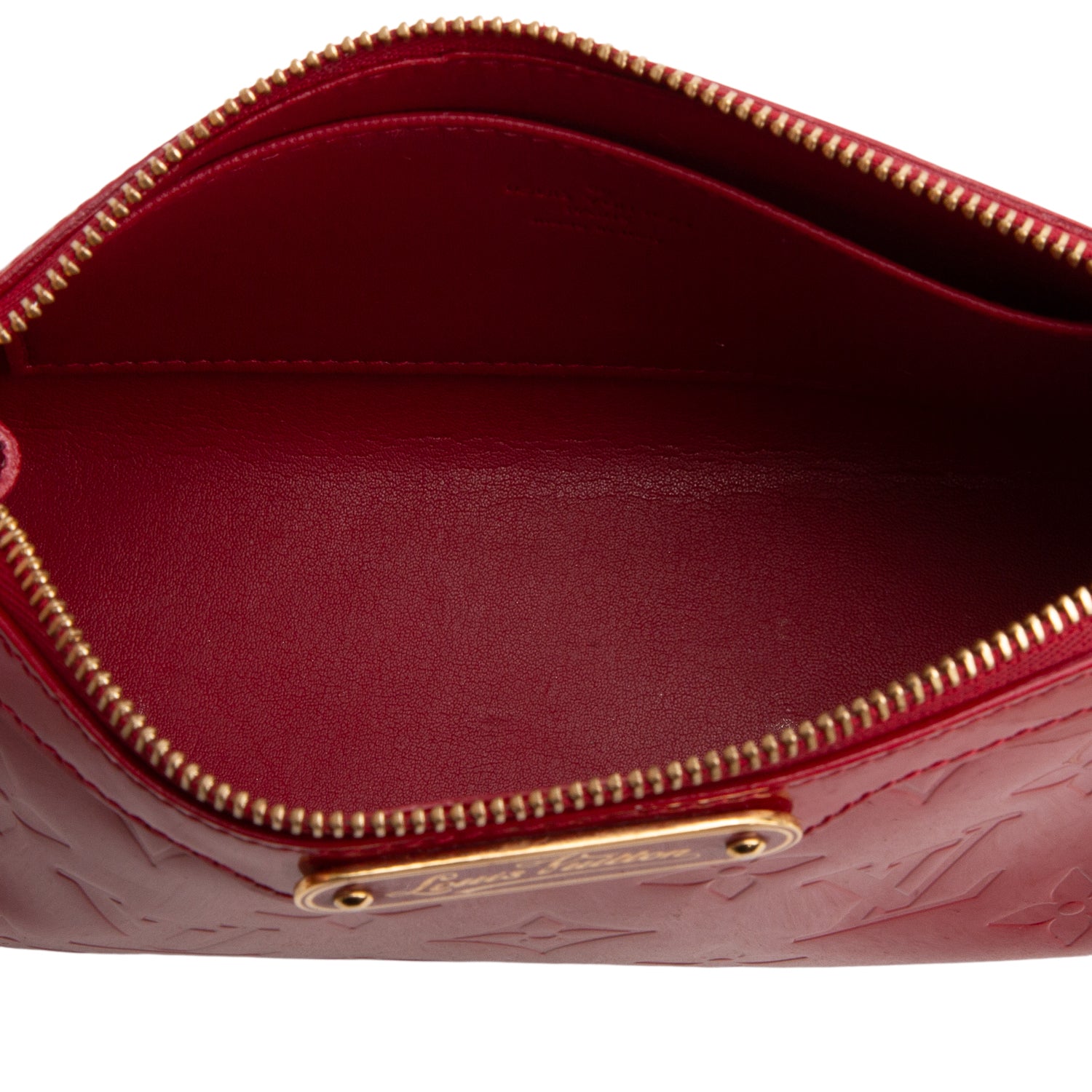 Louis Vuitton Red Monogram Vernis Leather Trousse Cosmetic Pouch