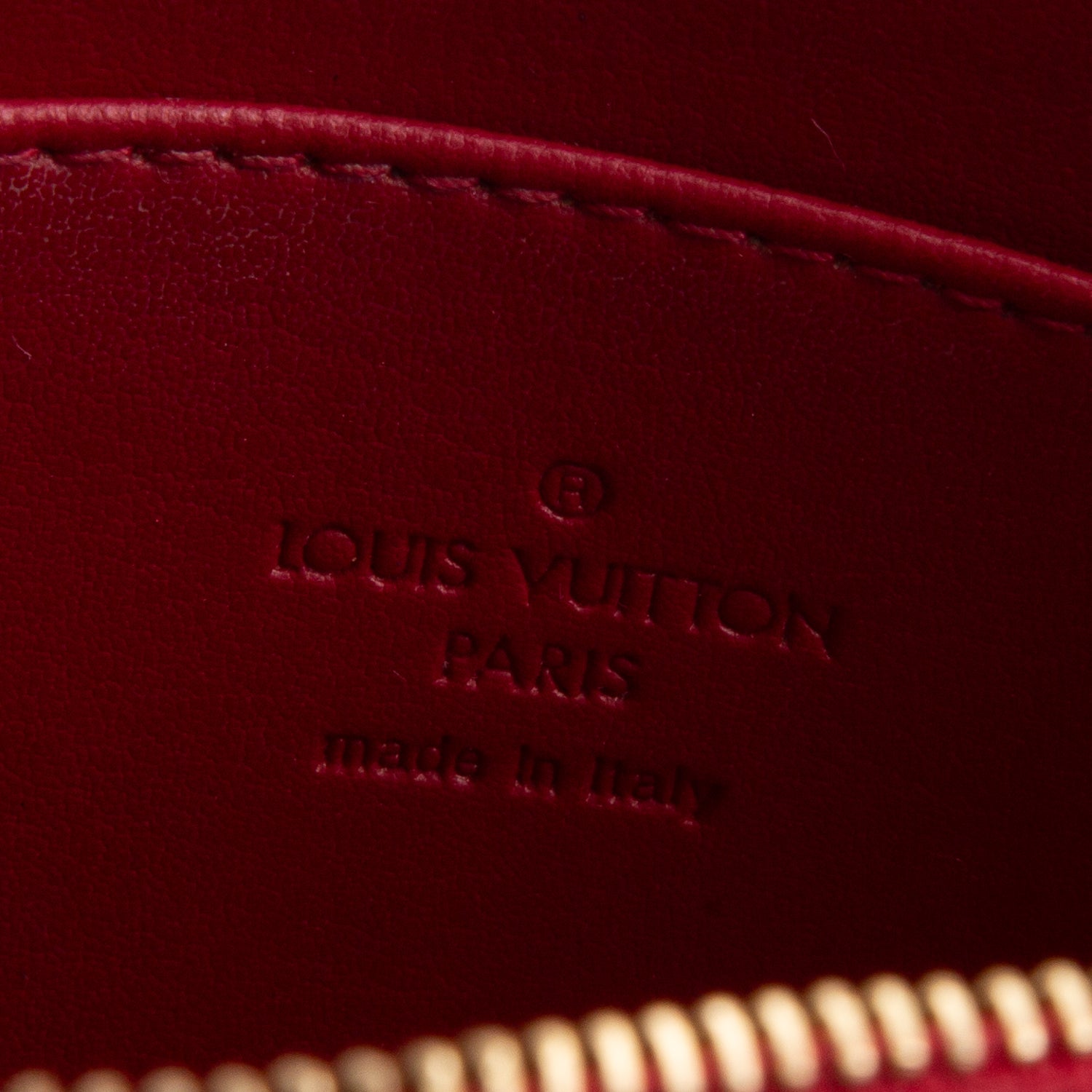 Louis Vuitton Red Monogram Vernis Leather Trousse Cosmetic Pouch