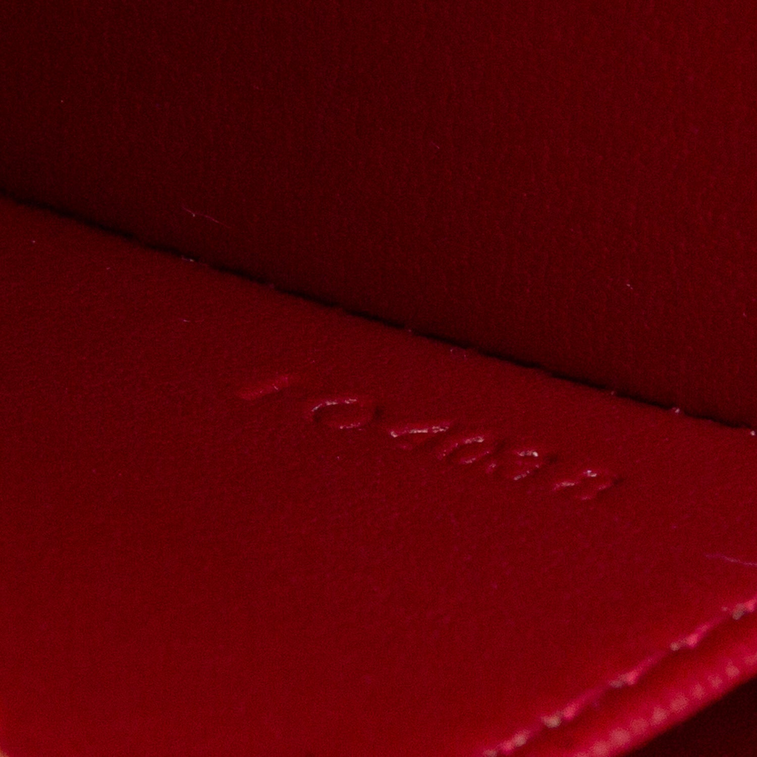 Louis Vuitton Red Monogram Vernis Leather Trousse Cosmetic Pouch